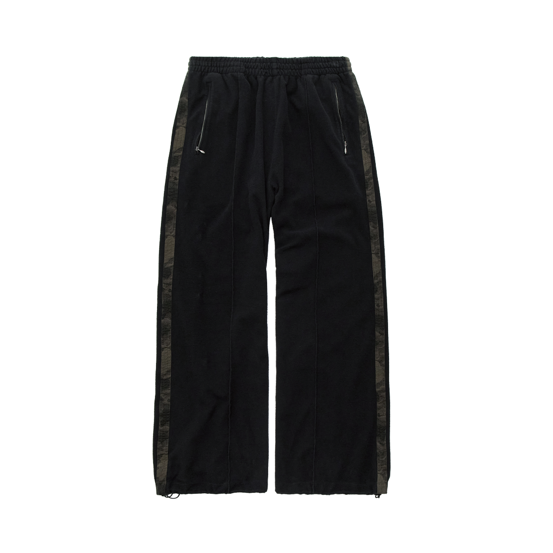 폴리테루 루즈드 트랙 팬츠 (사이드 카모) 블랙(Polyteru Loosed Track Pants (Side Camou) Black)