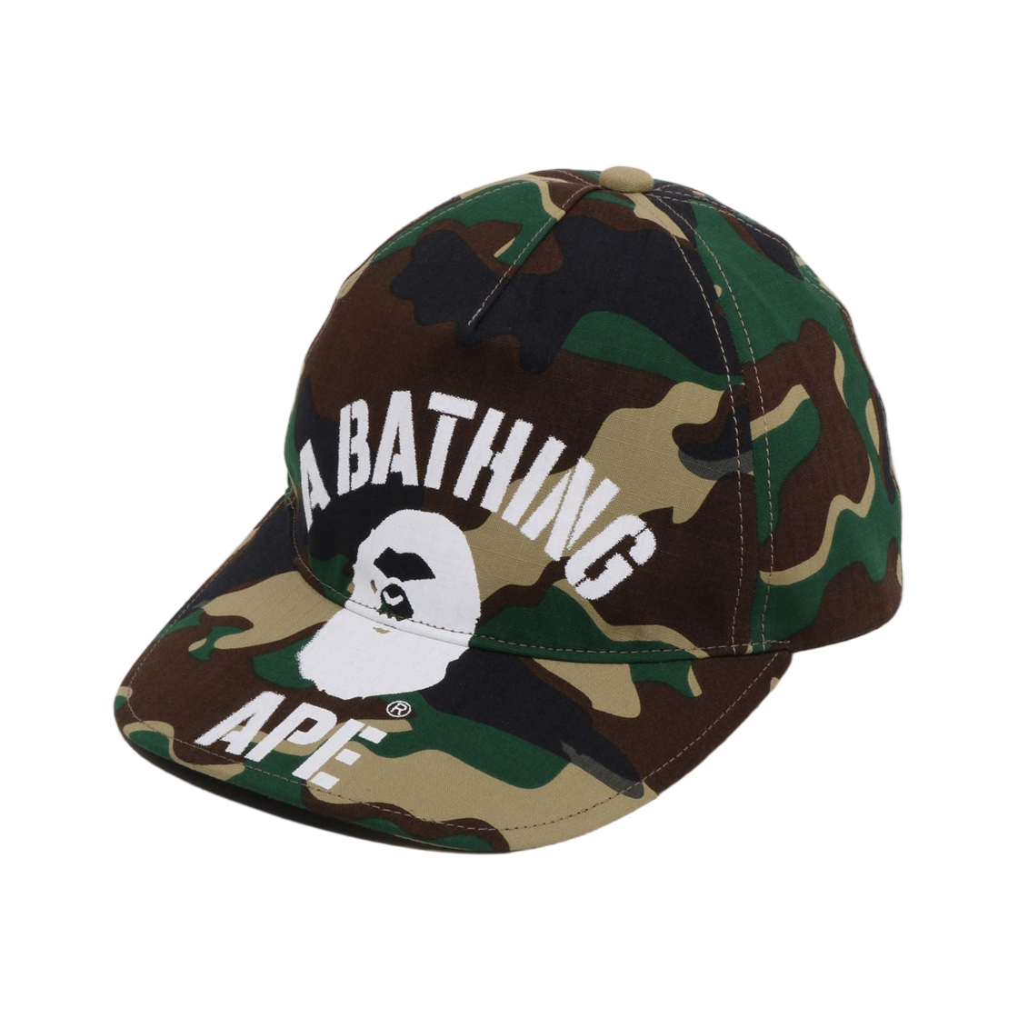 - BAPE Glitch Woodland Camo Cap Green