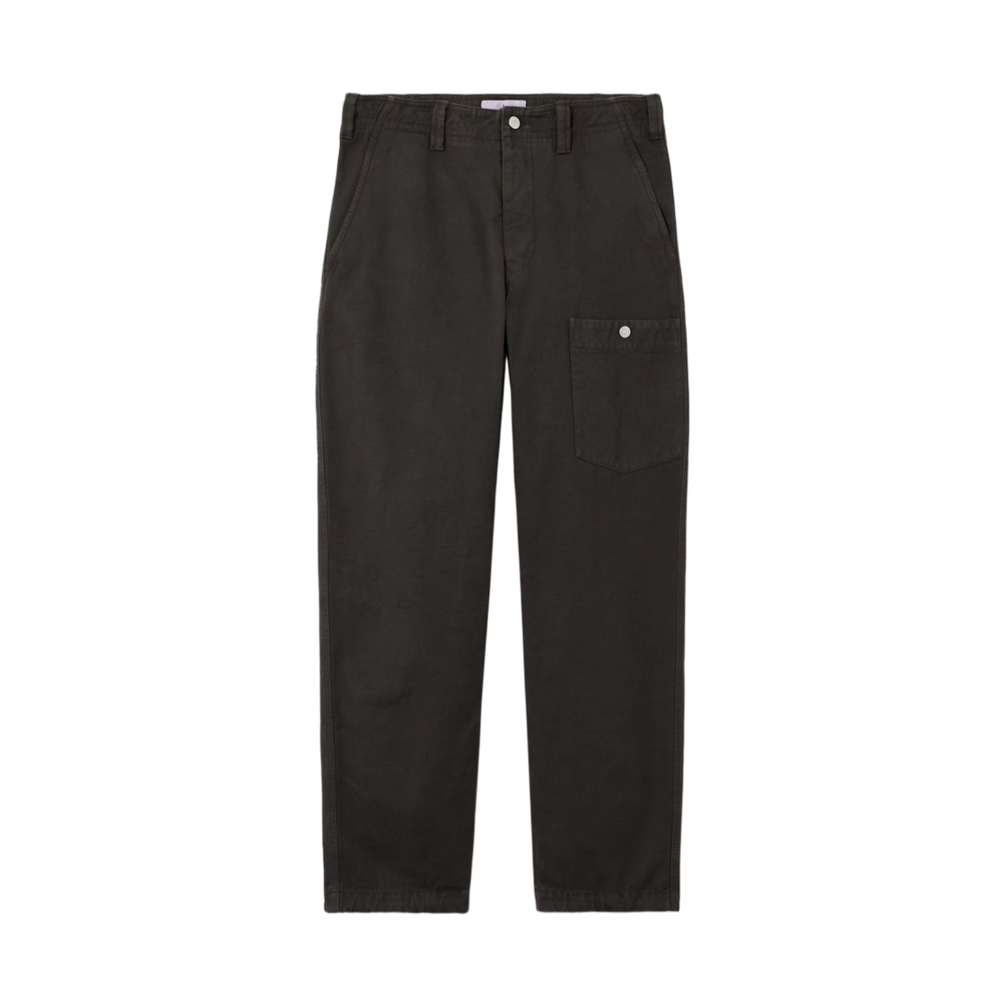 L1S1531000-38S0X26-V0062 Stone Island 3100038 Slub Cotton Batavia-TC_S.I. Marina Loose-Fit Cargo Trousers with Stone Island Marina Embroidery Lead Grey - 26SS