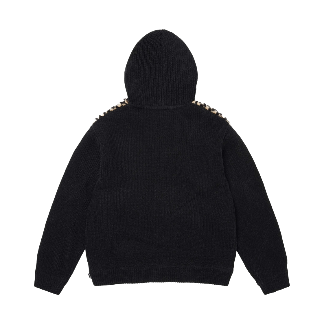 슈프림 체커보드 포우 퍼 집업 후드 스웨터 블랙 - 26SS(Supreme Checkerboard Faux Fur Zip Up Hooded Sweater Black - 26SS) - 2
