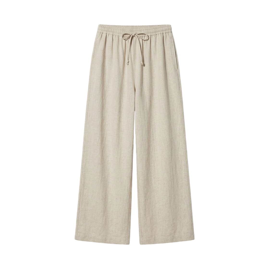 473791-30 (W) Uniqlo Linen Blend Easy Pants Natural - JP