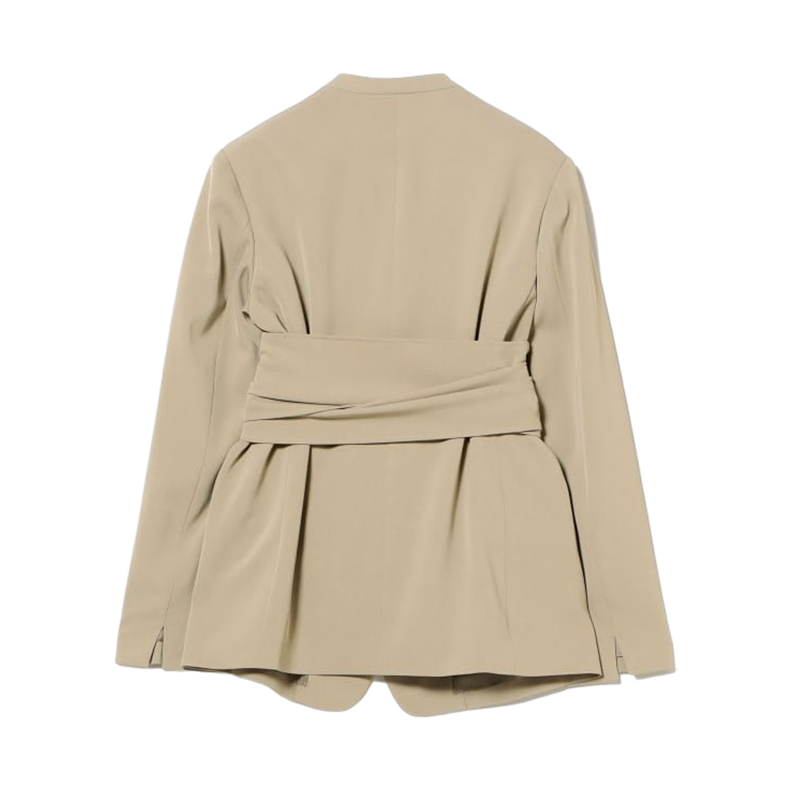 (W) 데미 럭스 빔즈 드라이 칼제 벨티드 자켓 베이지((W) Demi-Luxe Beams Dry Calze Belted Jacket Beige) - 2
