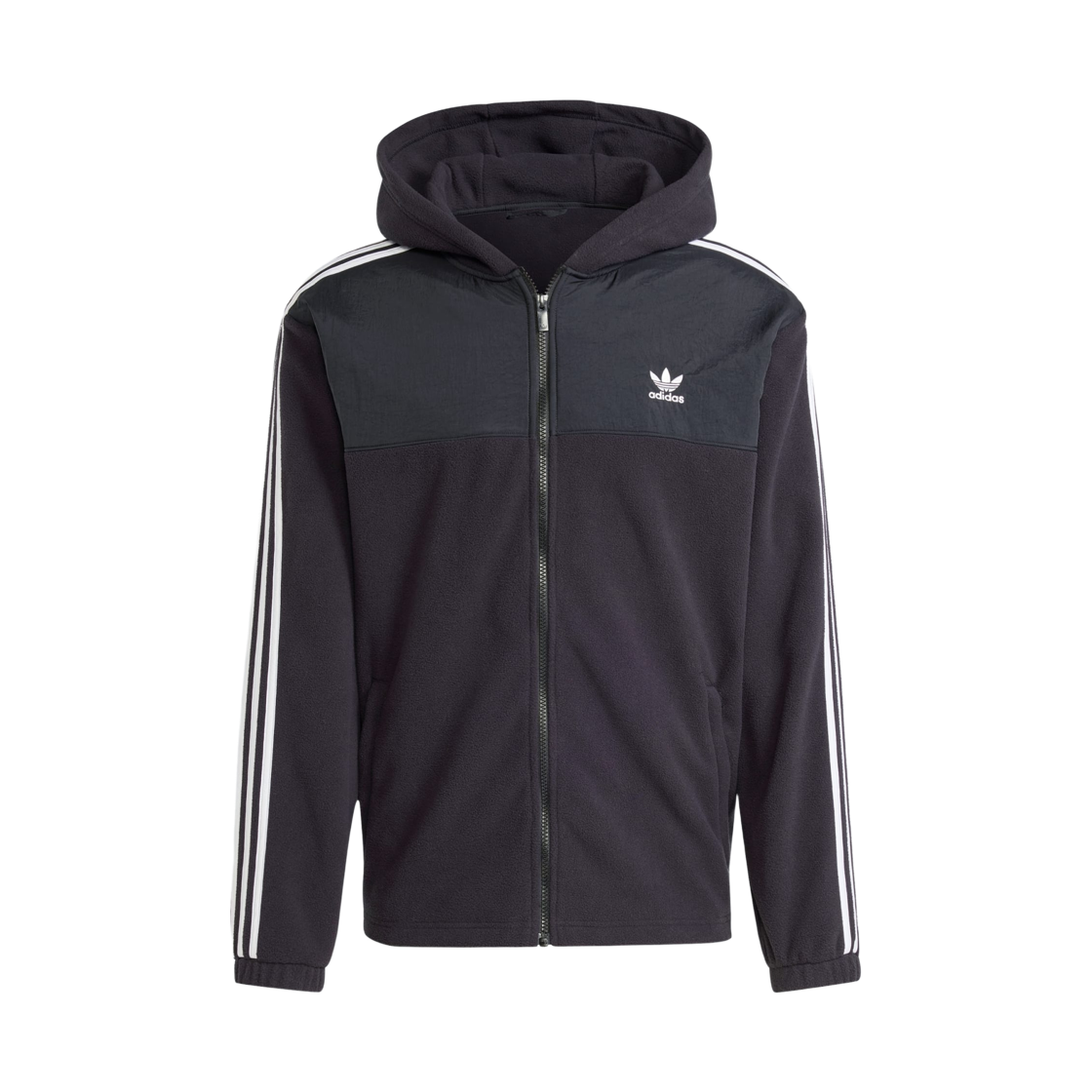 IZ4802 Adidas Adicolor 3S Teddy Fleece Hoodie Black - KR Sizing