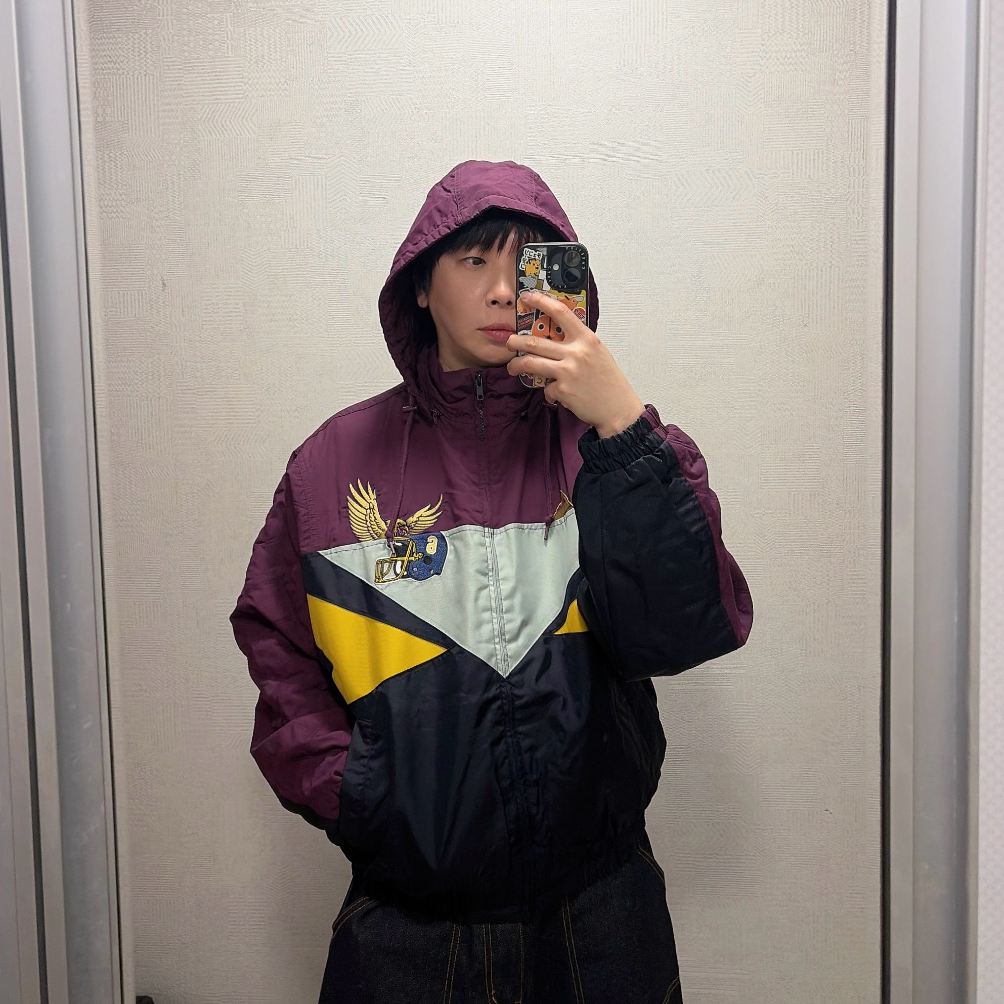 Supreme x MM6 Maison Margiela Split Stadium Jacket Navy - 26SS 착용 스타일 - 1