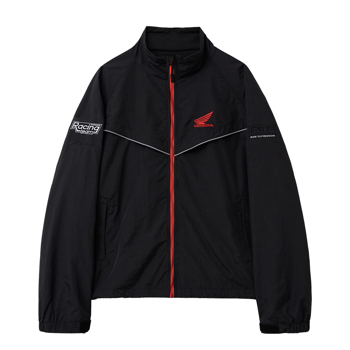 혼다 시티 라이더 Ridrun 윈드브레이커 자켓 블랙(Honda City Rider Ridrun Windbreaker Jacket Black) - 1