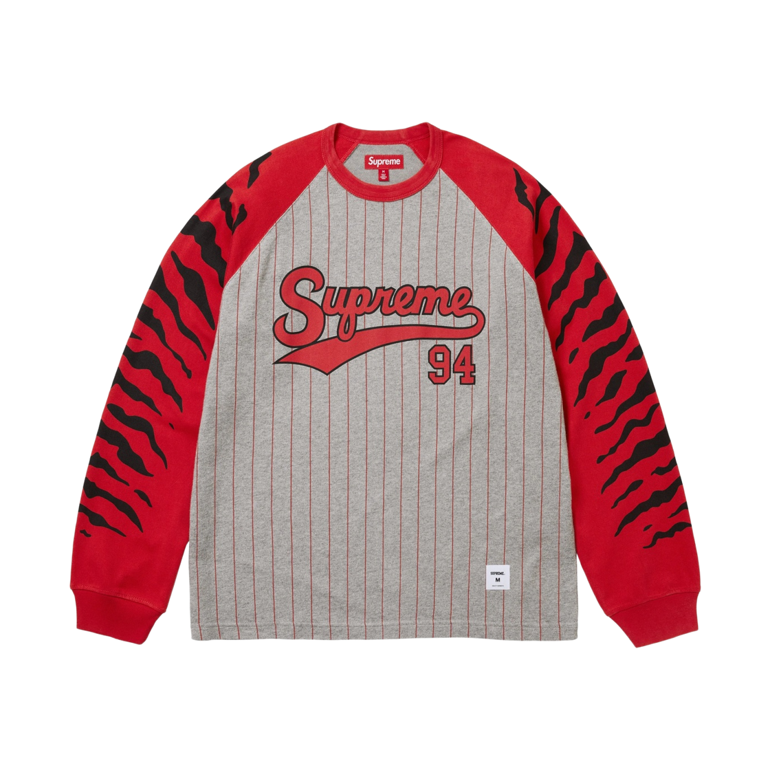 슈프림 타이거 래글런 롱슬리브 탑 헤더 그레이 - 26SS(Supreme Tiger Raglan L/S Top Heather Grey - 26SS) - 1