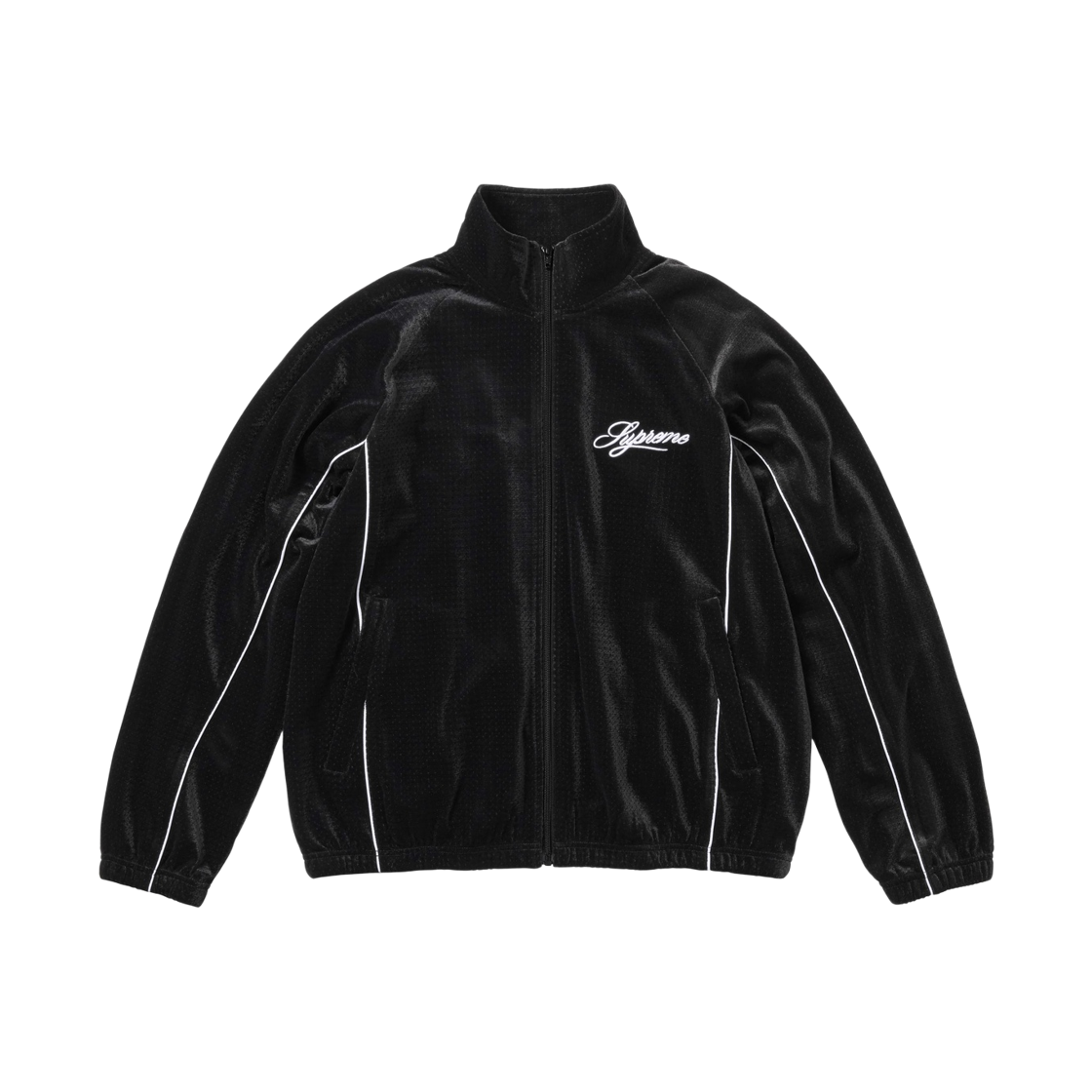 슈프림 벨루어 메쉬 트랙 자켓 블랙 - 26SS(Supreme Velour Mesh Track Jacket Black - 26SS)