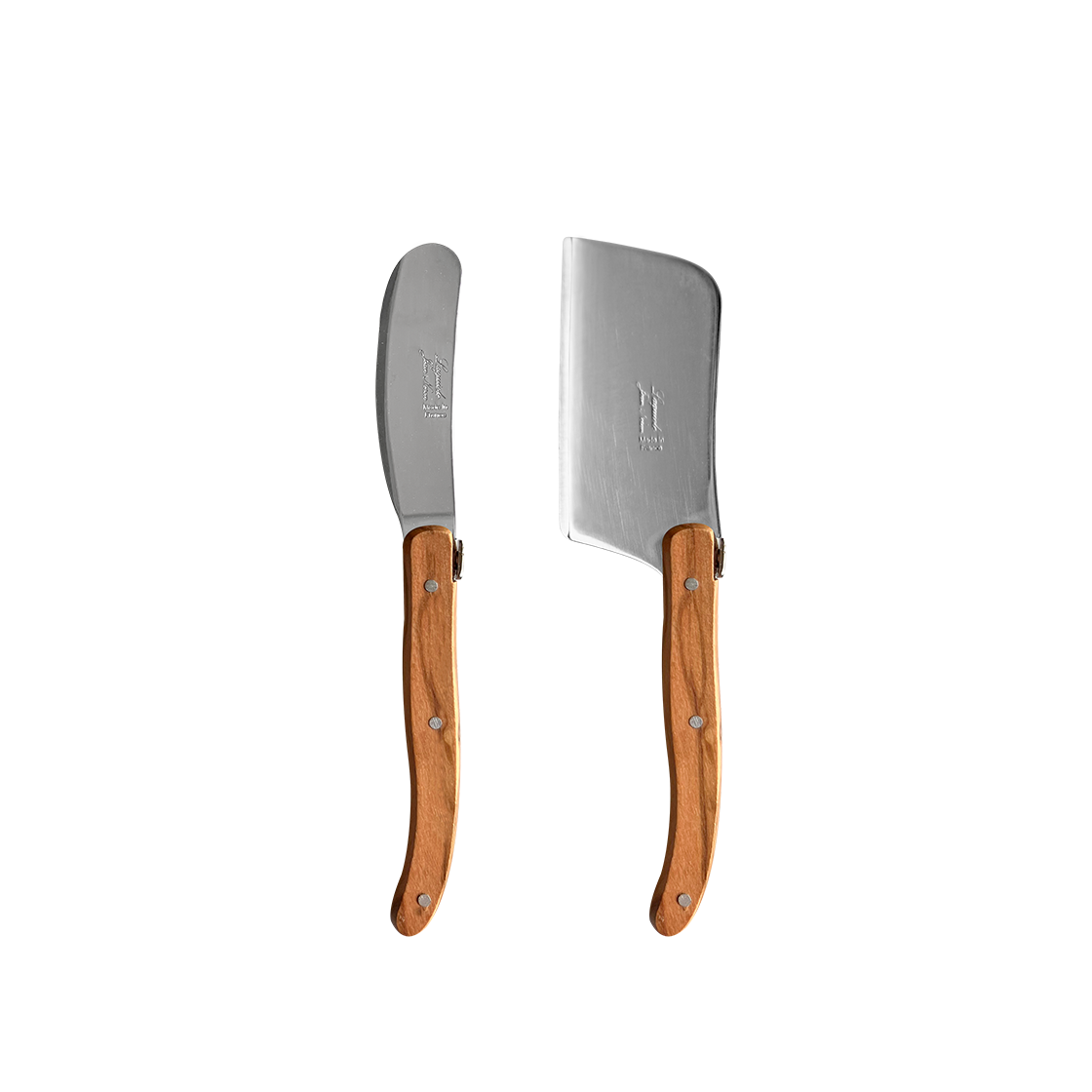 set150 JEAN NERON LAGUIOLE Cheese cutter&Butter knife gift set olive