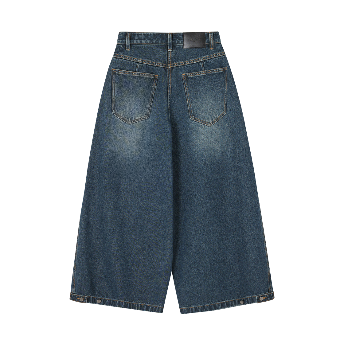 (W) 송지오 크롭 와이드 데님 네이비((W) SONGZIO Crop Wide Denim Navy) - 2