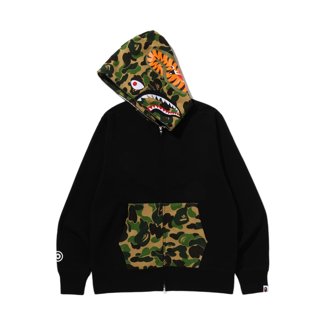 베이프 ABC 카모 샤크 풀 집 후드 블랙(BAPE ABC Camo Shark Full Zip Hoodie Black) - 2
