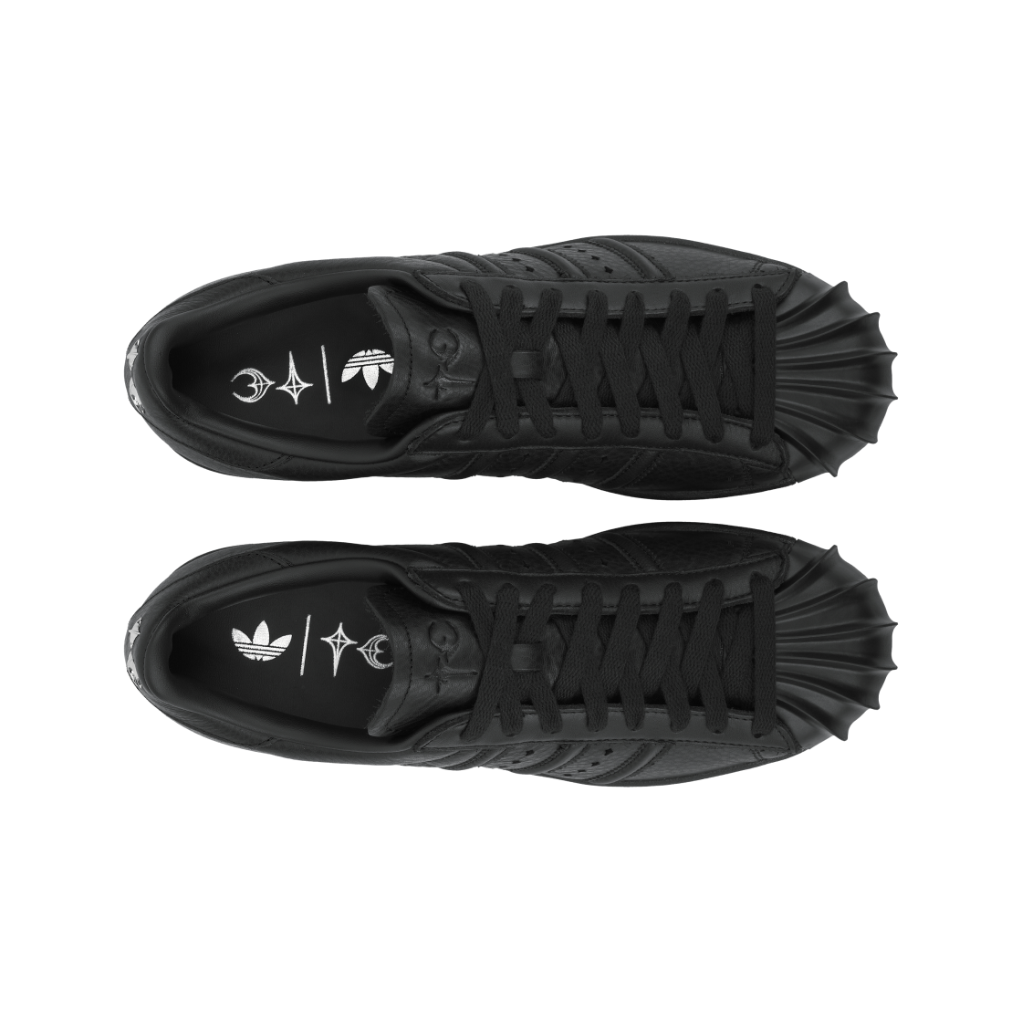 아디다스 x 떠그 클럽 슈퍼스타 빈티지 코어 블랙(Adidas x Thug Club Superstar Vintage Core Black) - 5