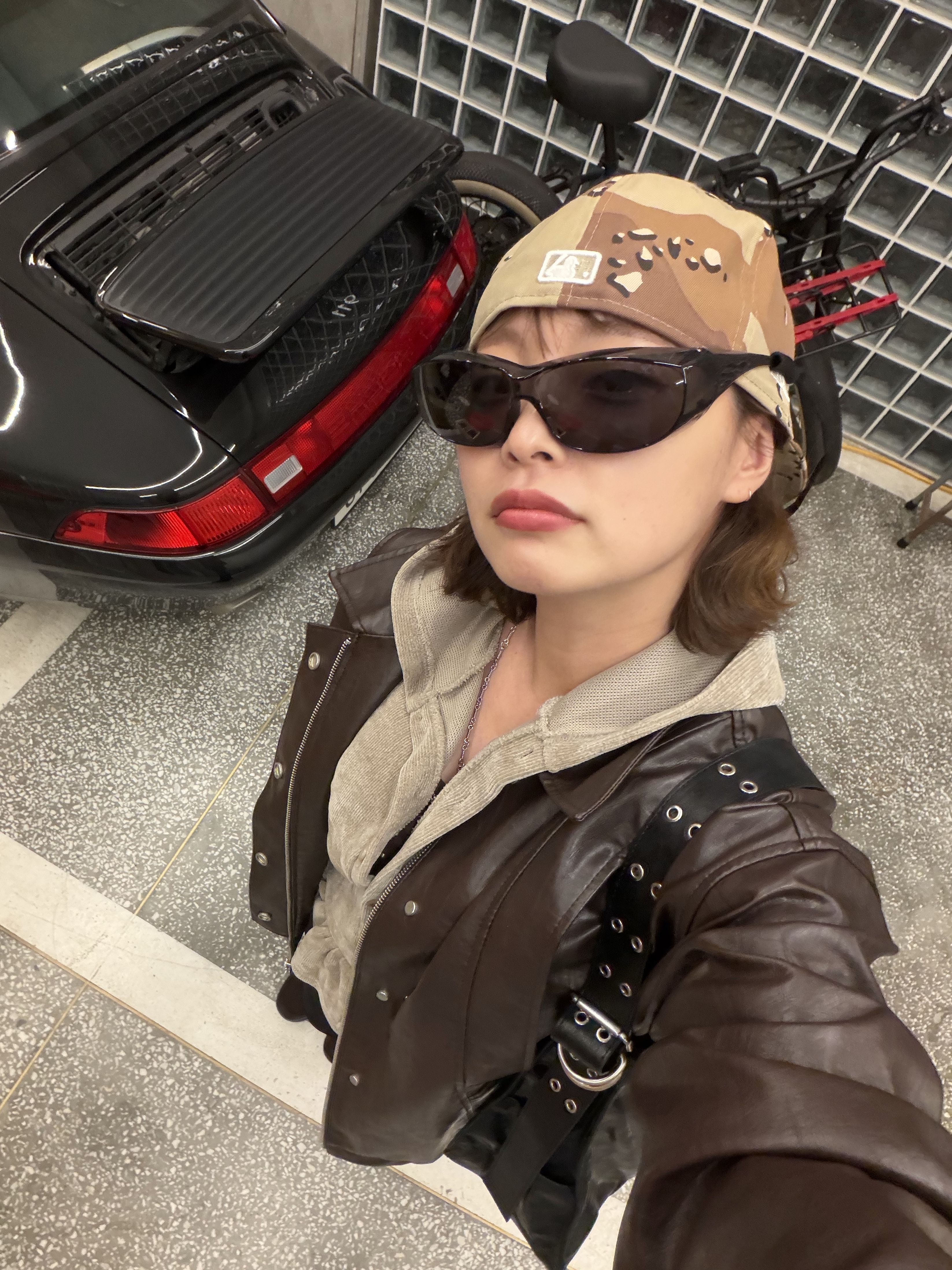 Takashiba Gimune Safety Overglasses Black 착용 스타일 - 10