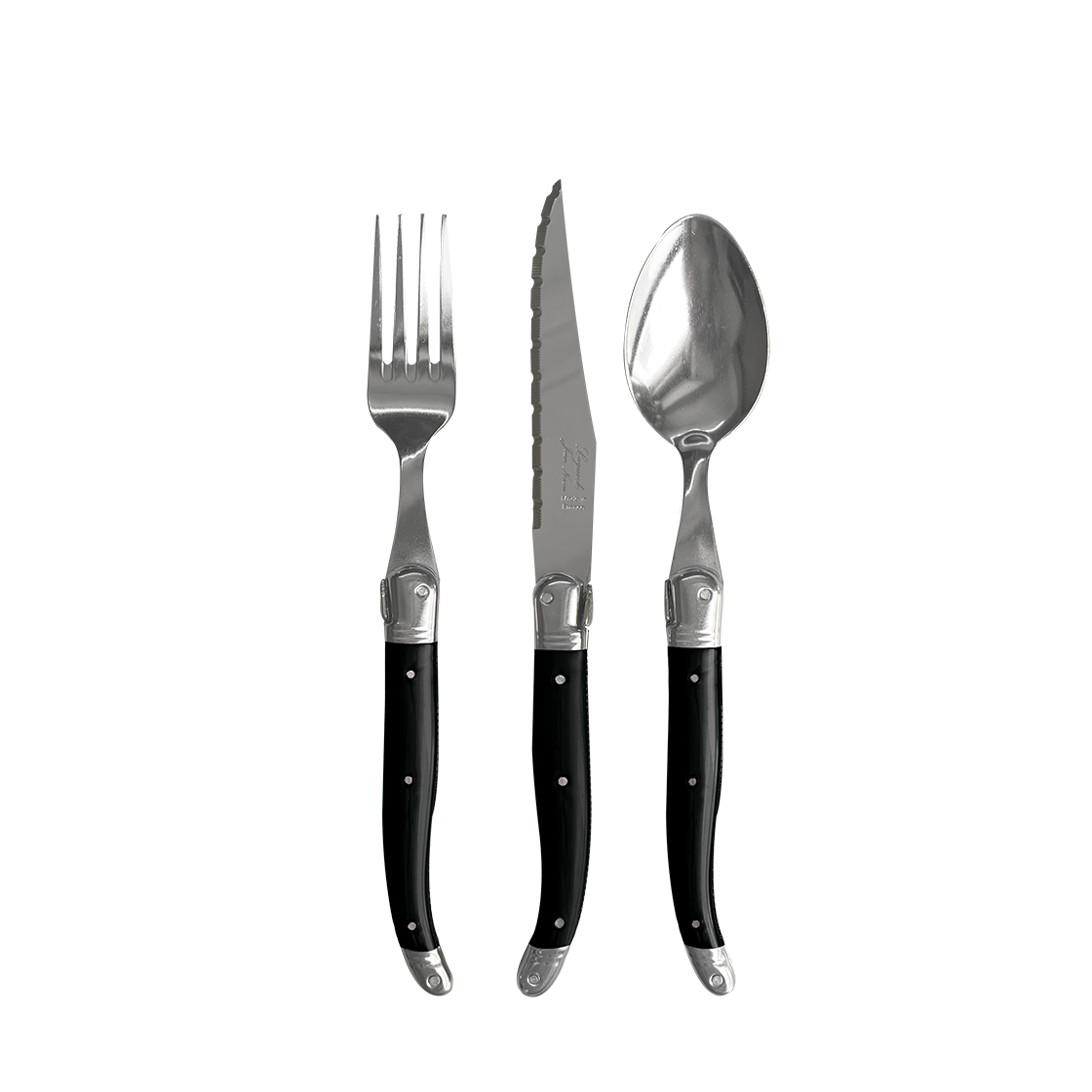 set041 JEAN NERON LAGUIOLE Dinner cutlery gift set black