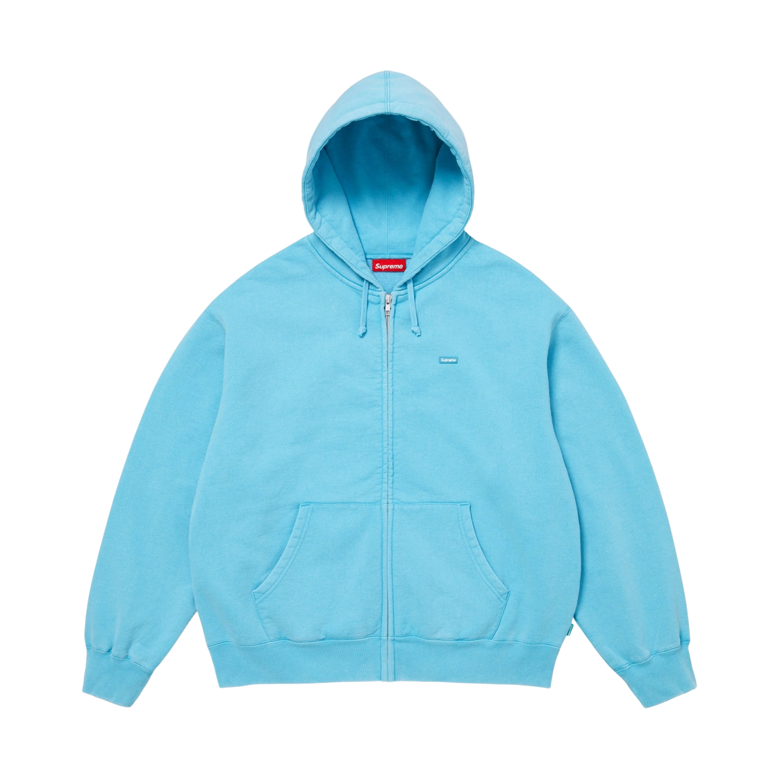 슈프림 스몰 박스 집업 후드 스웨트셔츠 라이트 블루 - 26SS