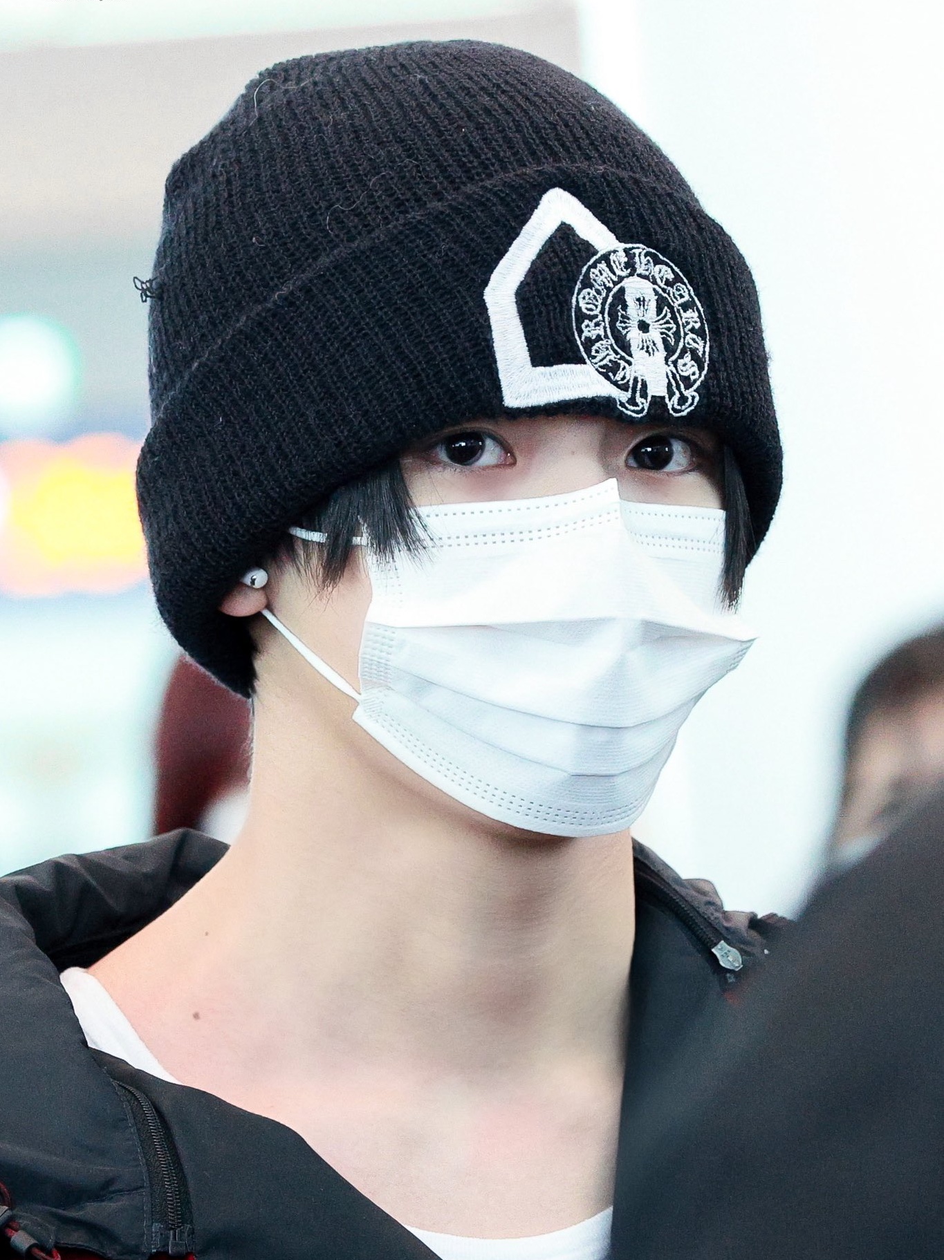 Chrome Hearts x DSM Beanie Black 착용 스타일 - 1