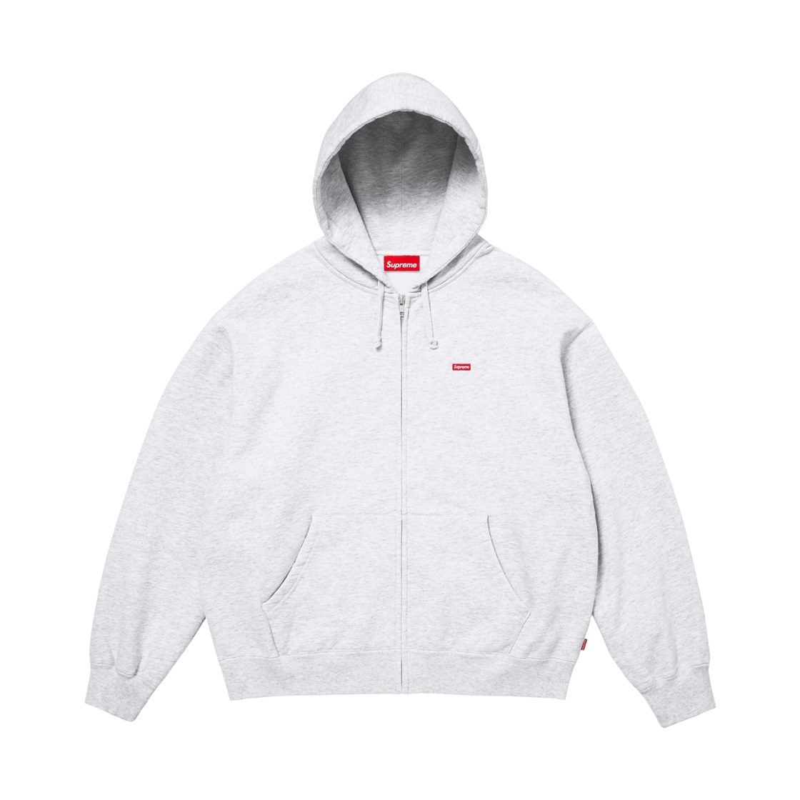 슈프림 스몰 박스 집업 후드 스웨트셔츠 애쉬 그레이 - 26SS(Supreme Small Box Zip Up Hooded Sweatshirt Ash Grey - 26SS)
