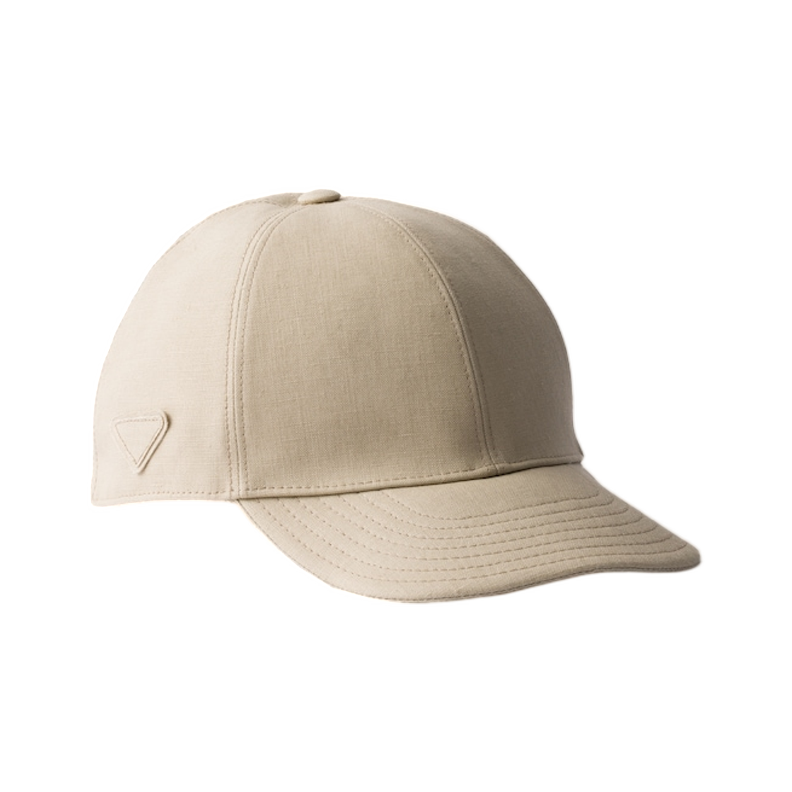 2HC504-2F7Z-F0036 Prada Linen Baseball Cap Sand Beige