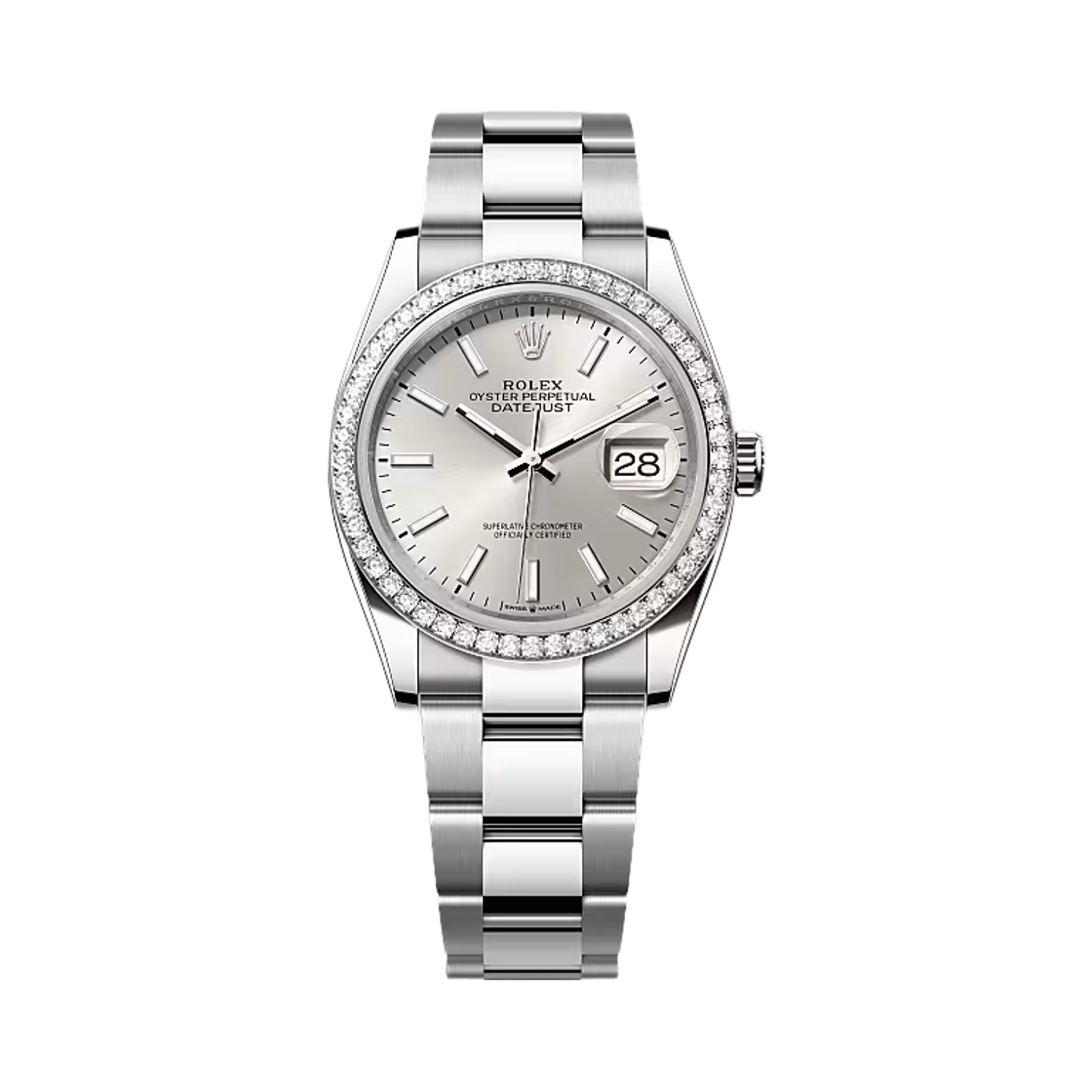 롤렉스 데이트저스트 36mm 다이아 셋팅 실버 오이스터(Rolex Datejust 36mm Diamond-Set Silver Oyster) - 1