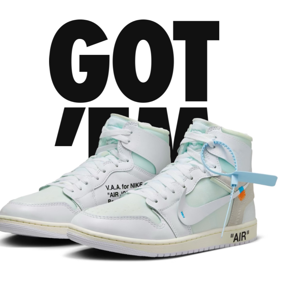 Jordan 1 x Virgil Abloh Archive Retro High Alaska White 착용 스타일