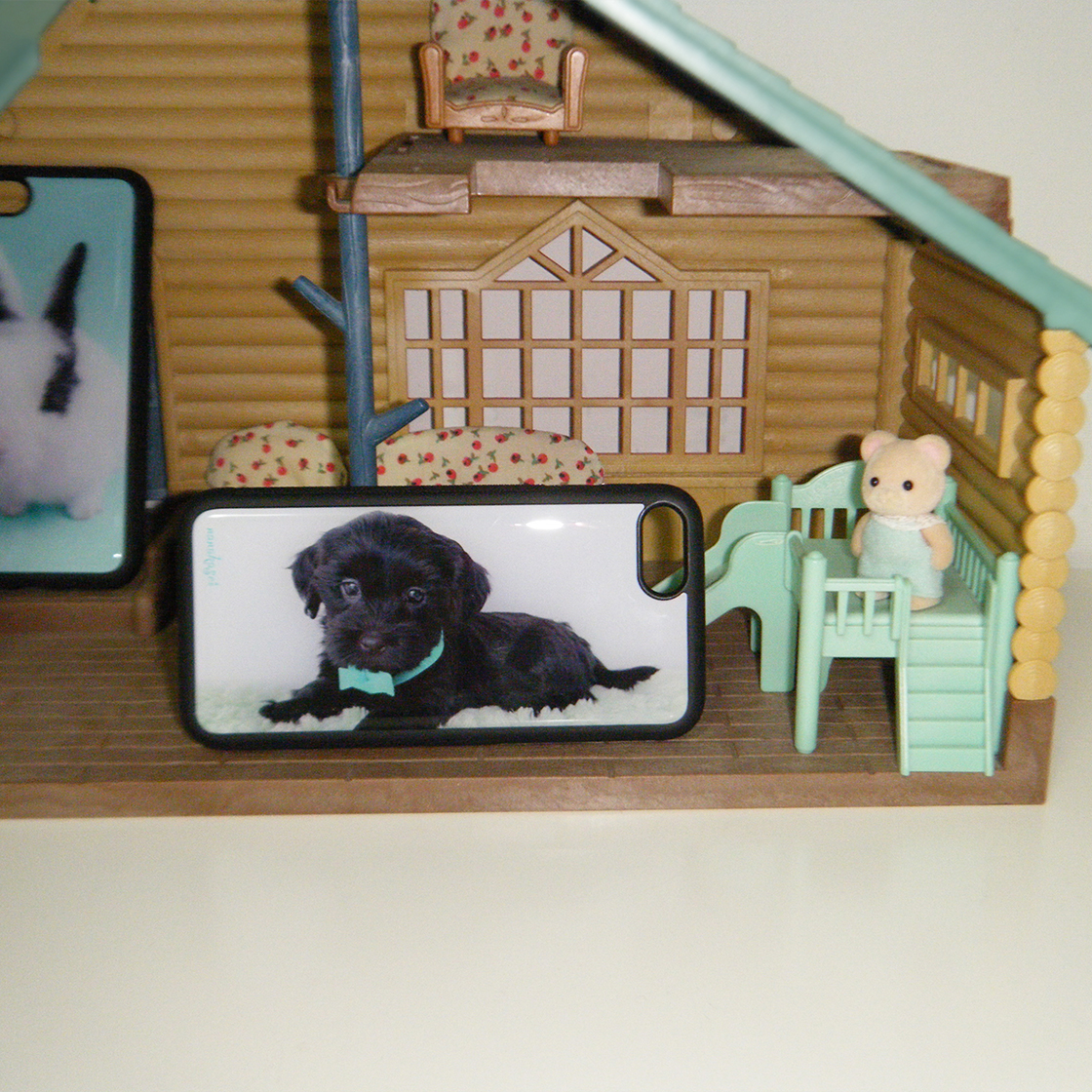나나카세이 민트 리본 퍼피 에폭시 범퍼 케이스(NANAKASEI mint ribbon puppy epoxy bumper case) - 3