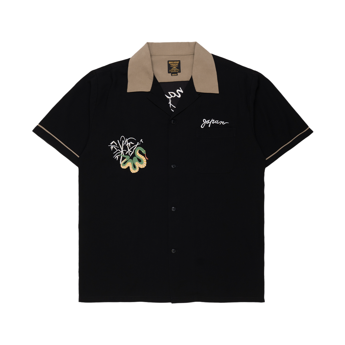 휴스턴 재팬 수베니어 셔츠 스컬&스네이크 블랙 41279(Houston Japan Souvenir Shirt Skull&Snake Black 41279)