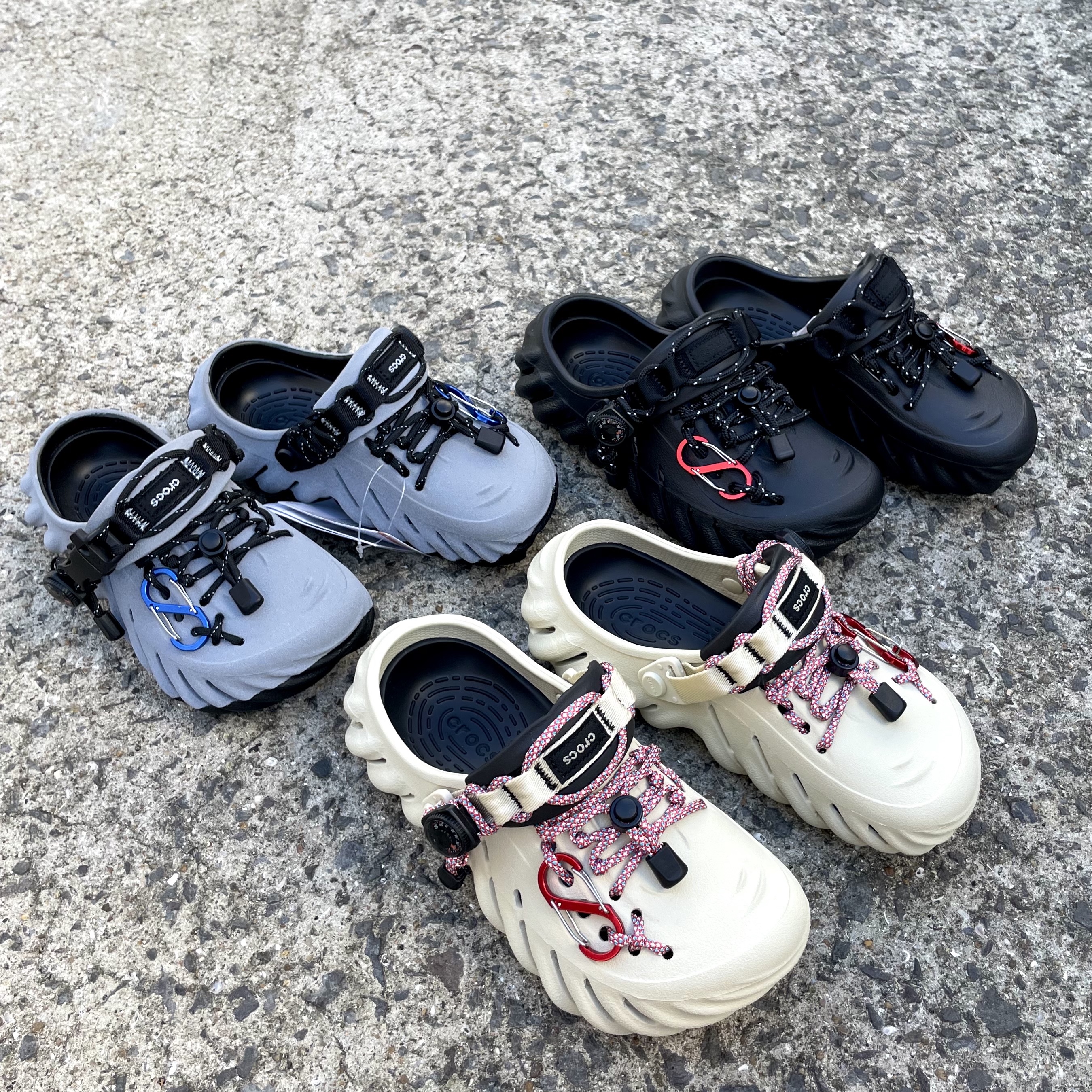 Crocs Echo Reflective Clog Black, Crocs Echo Clog Bone Black 착용 스타일