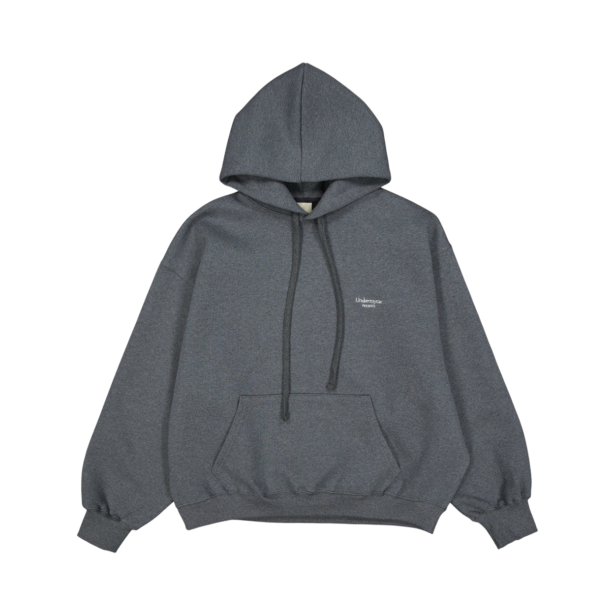 언더마이카 무.173 클래식 로고 본디드 스웻 후디 차콜(Undermycar Mu.173 Classic Logo Bonded Sweat Hoodie Charcoal)