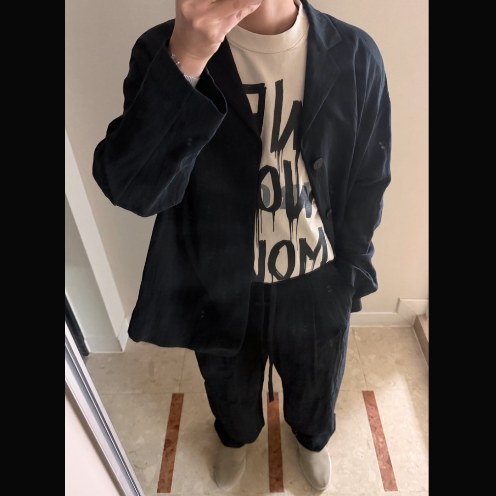 Fear of God Suede Mule Sesame 착용 스타일
