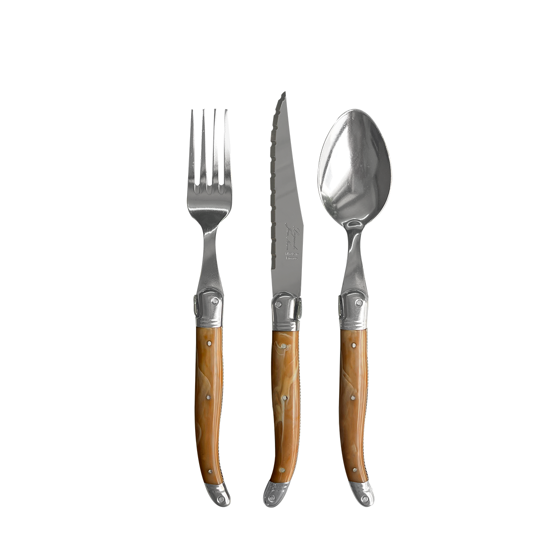 장네론라귀올 양식기 마블브라운 선물패키지(JEAN NERON LAGUIOLE Dinner cutlery gift set marble brown) - 1