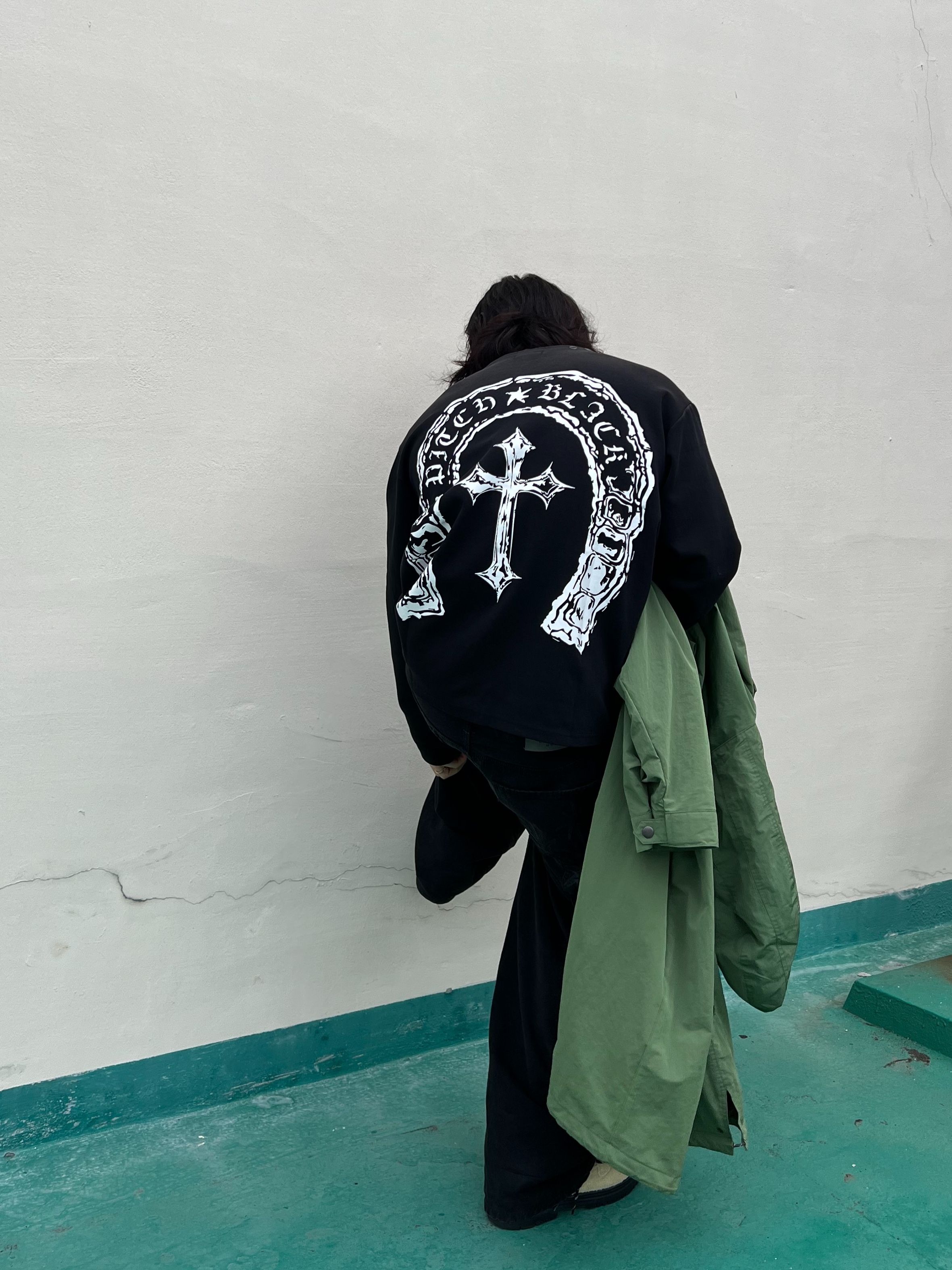 Timberland Heritage Gore-Tex Moc Toe Mid Boots Light Green Suede - Wide, Jieda Western Belt Black 착용 스타일 - 3