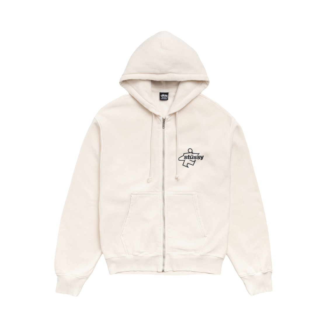 스투시 서프 사이즈 집 후드 본(Stussy Surf Size Zip Hoodie Bone) - 2