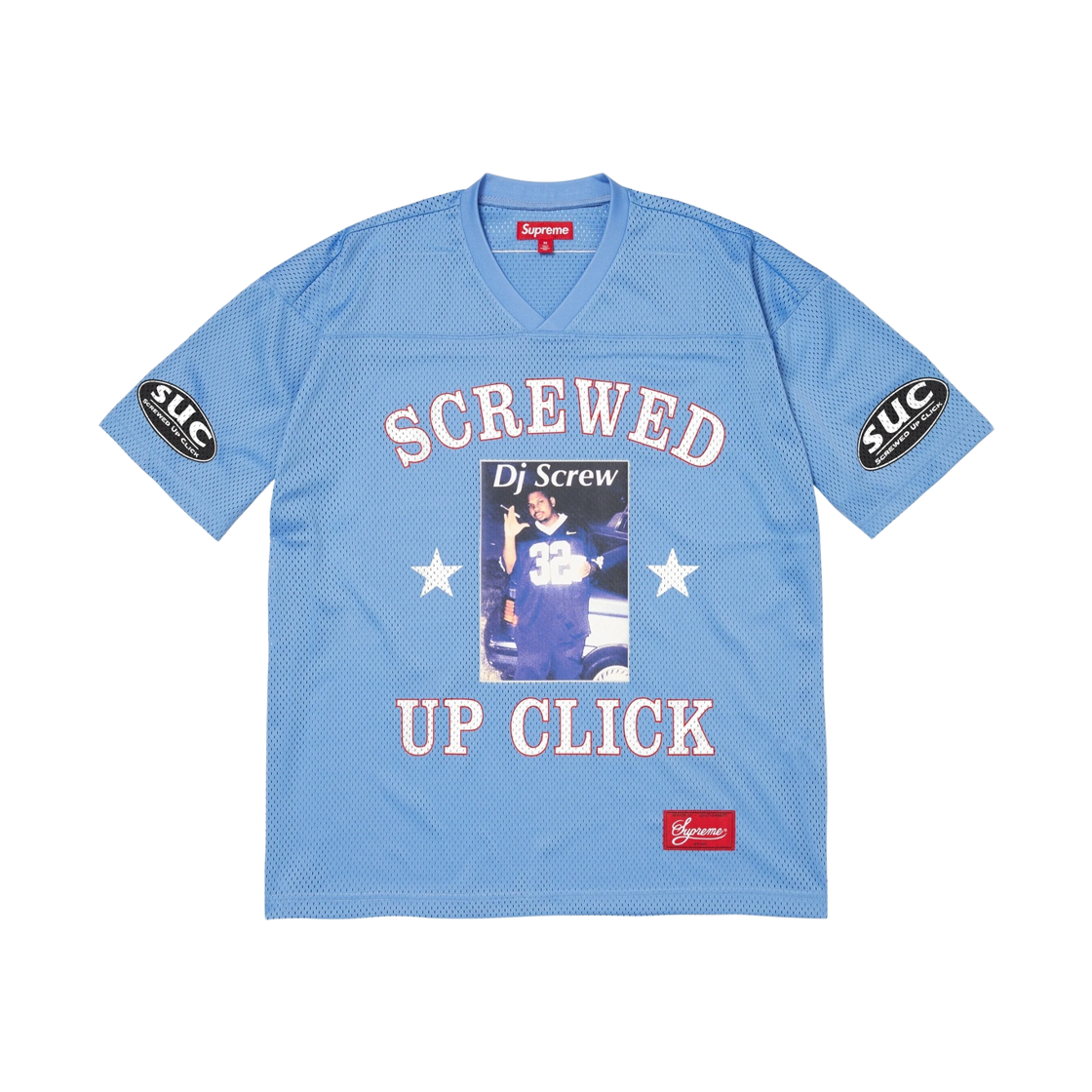 - Supreme x DJ Screw Football Jersey Light Blue - 26SS