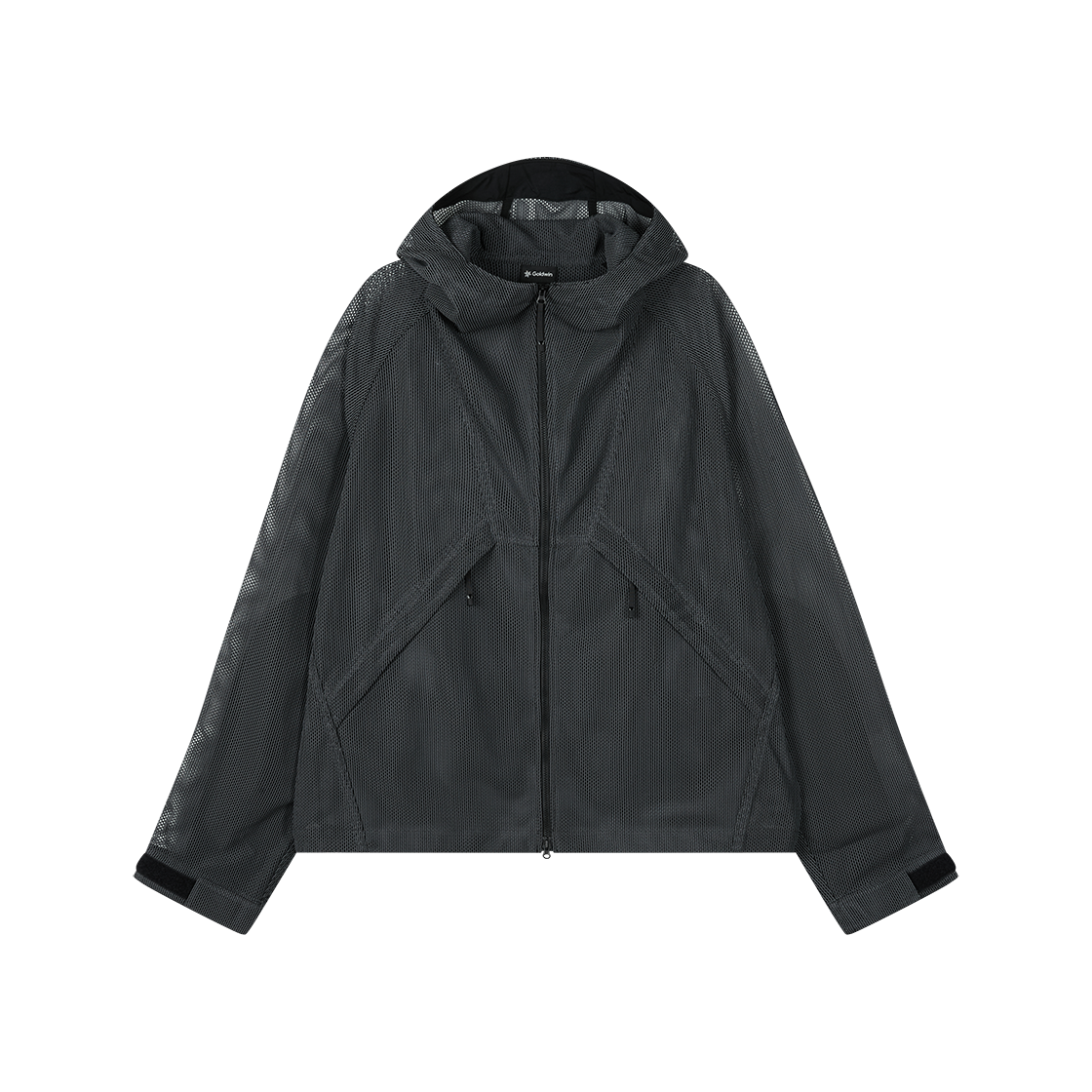 골드윈 토널리스 메쉬 후디드 자켓 블랙 - 26SS