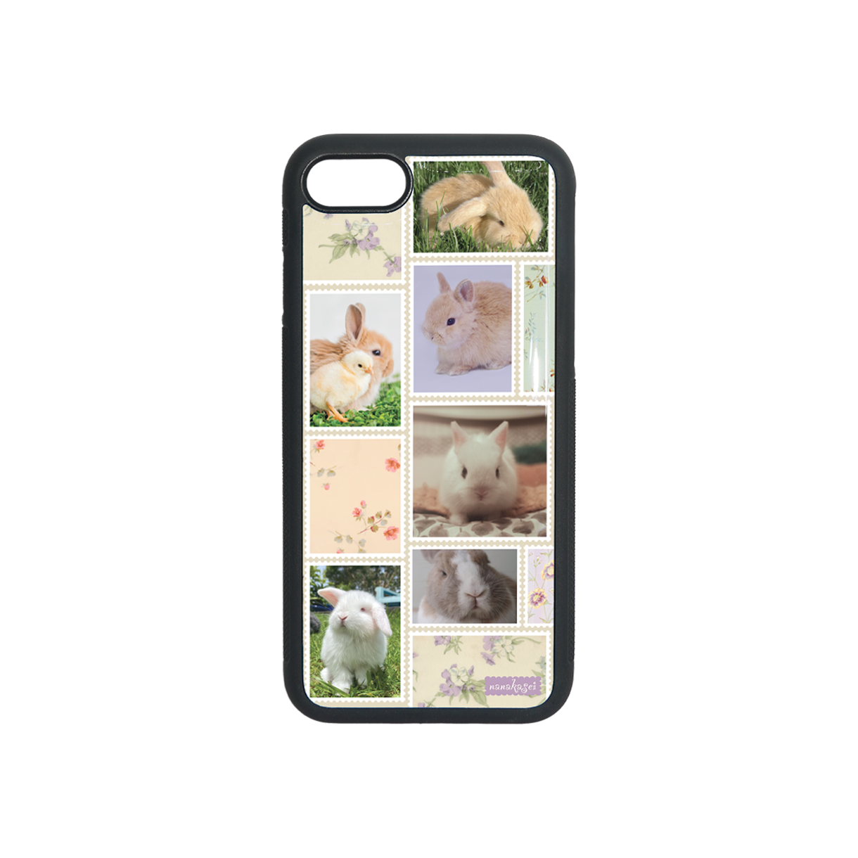 나나카세이 빈티지 버니 우표 에폭시 범퍼 케이스(NANAKASEI vintage bunny stamp epoxy bumper case) - 1