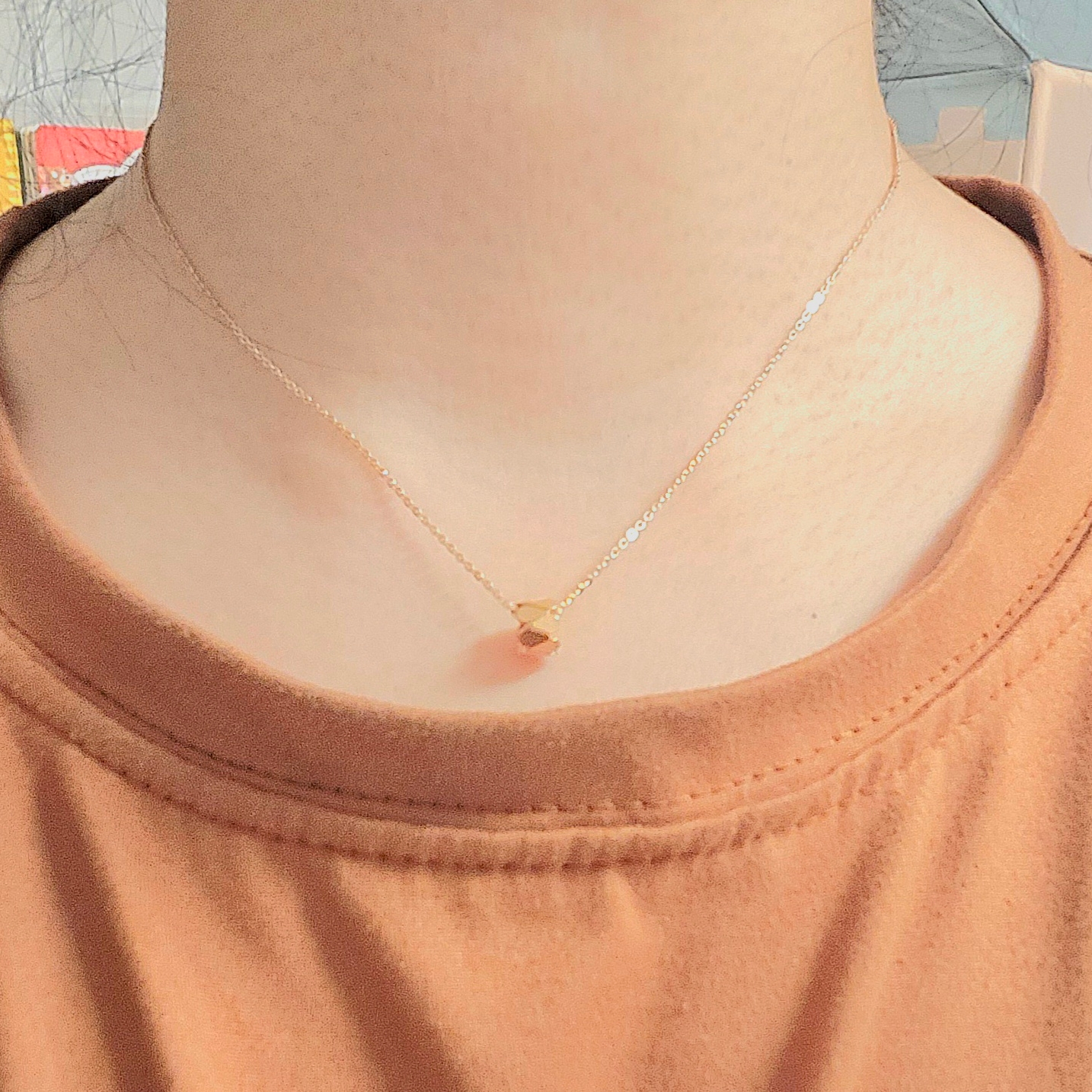 Golden Dew Dualiternals3 S Pendant Pink Gold (Excluding Chain) 착용 스타일