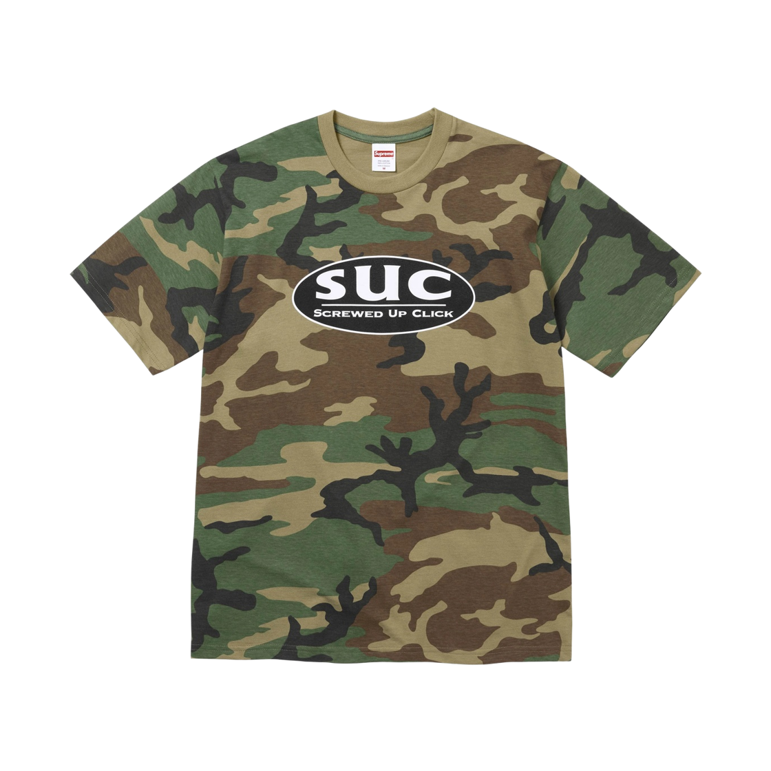 슈프림 x DJ 스크류 SUC 티셔츠 우드랜드 카모 - 26SS