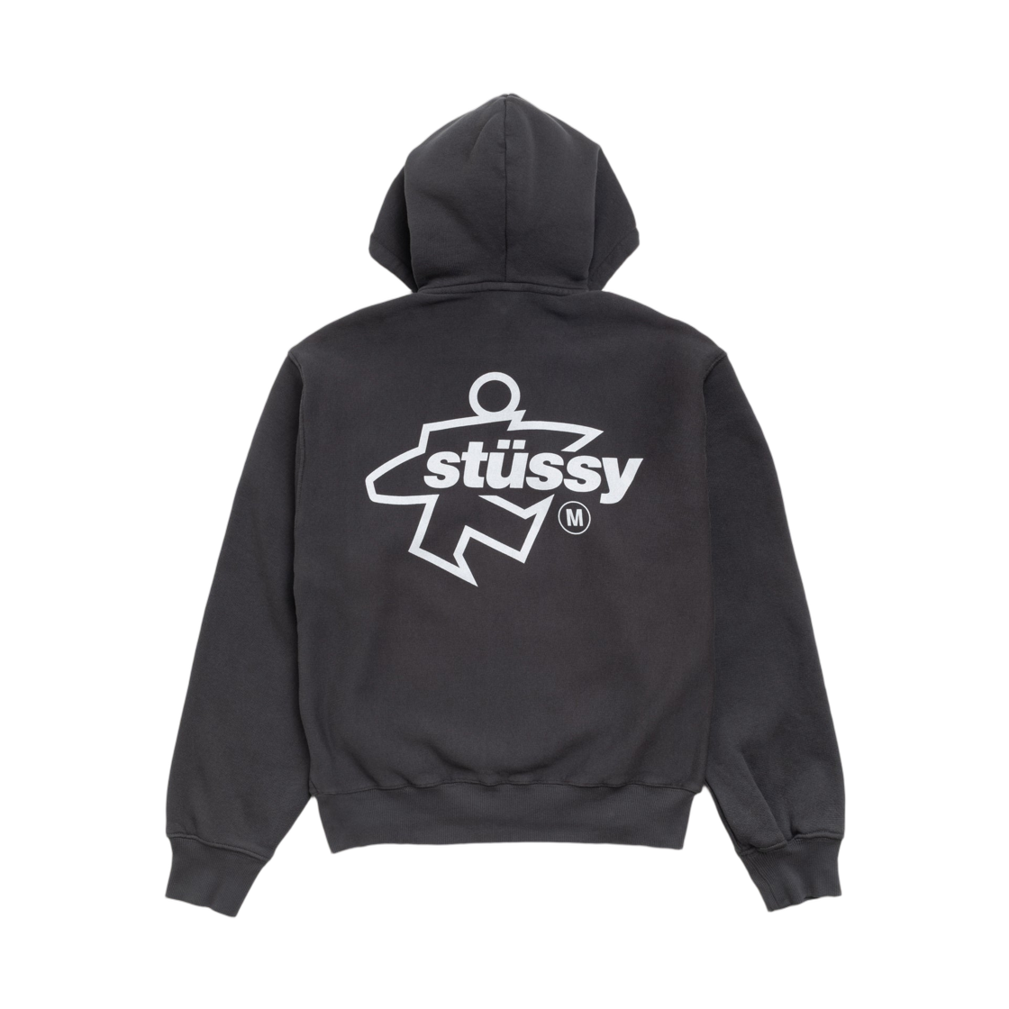 1975180 Stussy Surf Size Zip Hoodie Faded Black