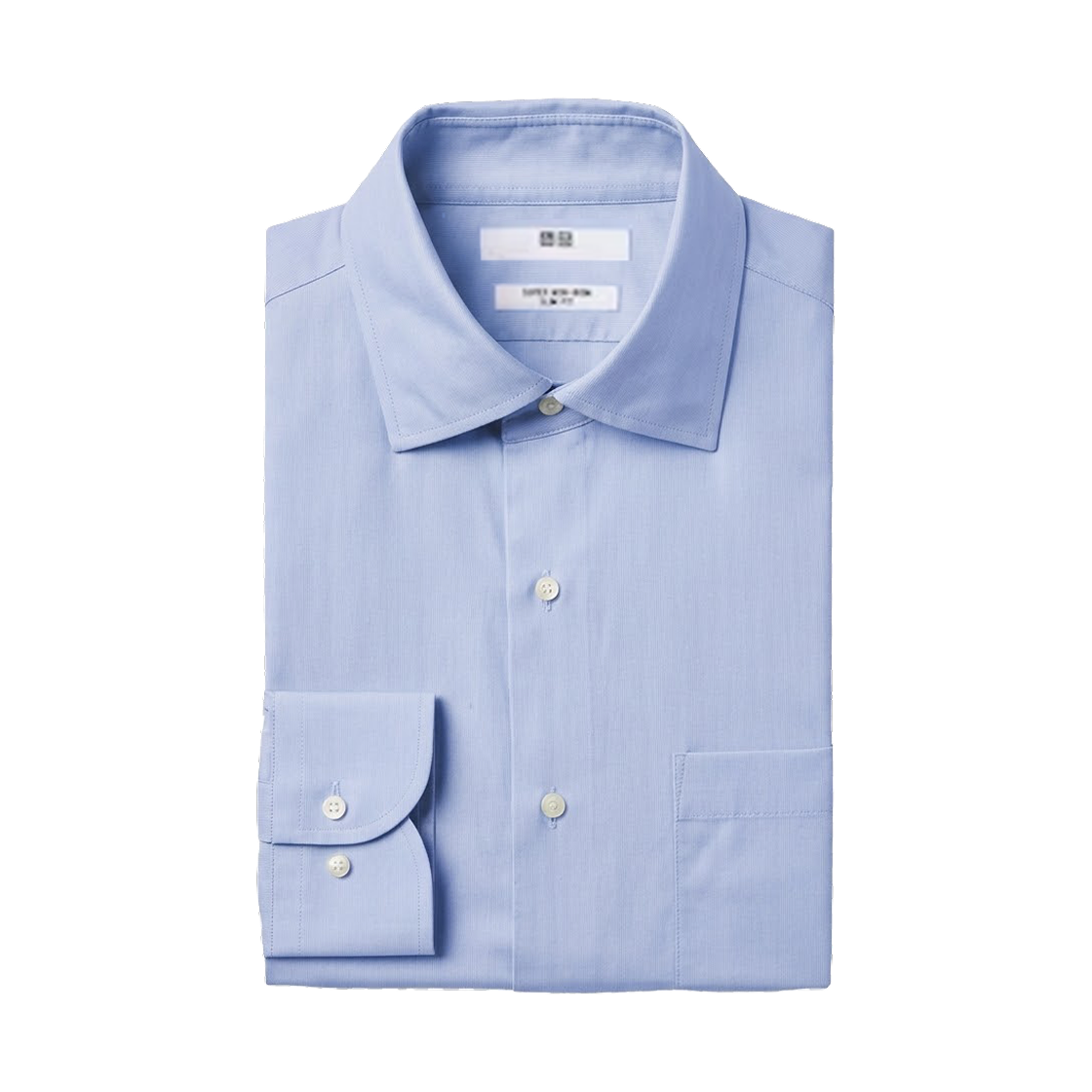 유니클로 슈퍼 논 아이언 셔츠 레귤러 칼라 M 라이트 블루 - JP(Uniqlo Super Non Iron Shirt Regular Collar M Light Blue - JP) - 1