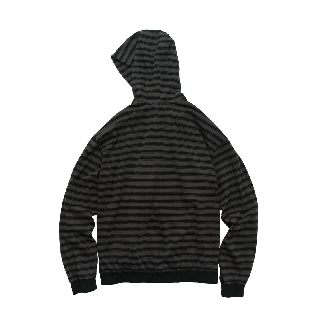 폴리테루 휴먼 인덱스 휴먼 스트라이프 집 후디 블랙(Polyteru Human Index Human Striped Zip Hoodie Black) - 2