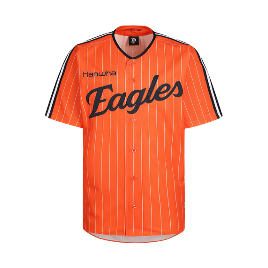 한화이글스 레트로 레플리카 유니폼 오렌지 스트라이프 (논 마킹 버전)(Hanwha Eagles Retro Replica Jersey Orange Stripe (Non Marking Ver.)) - 1
