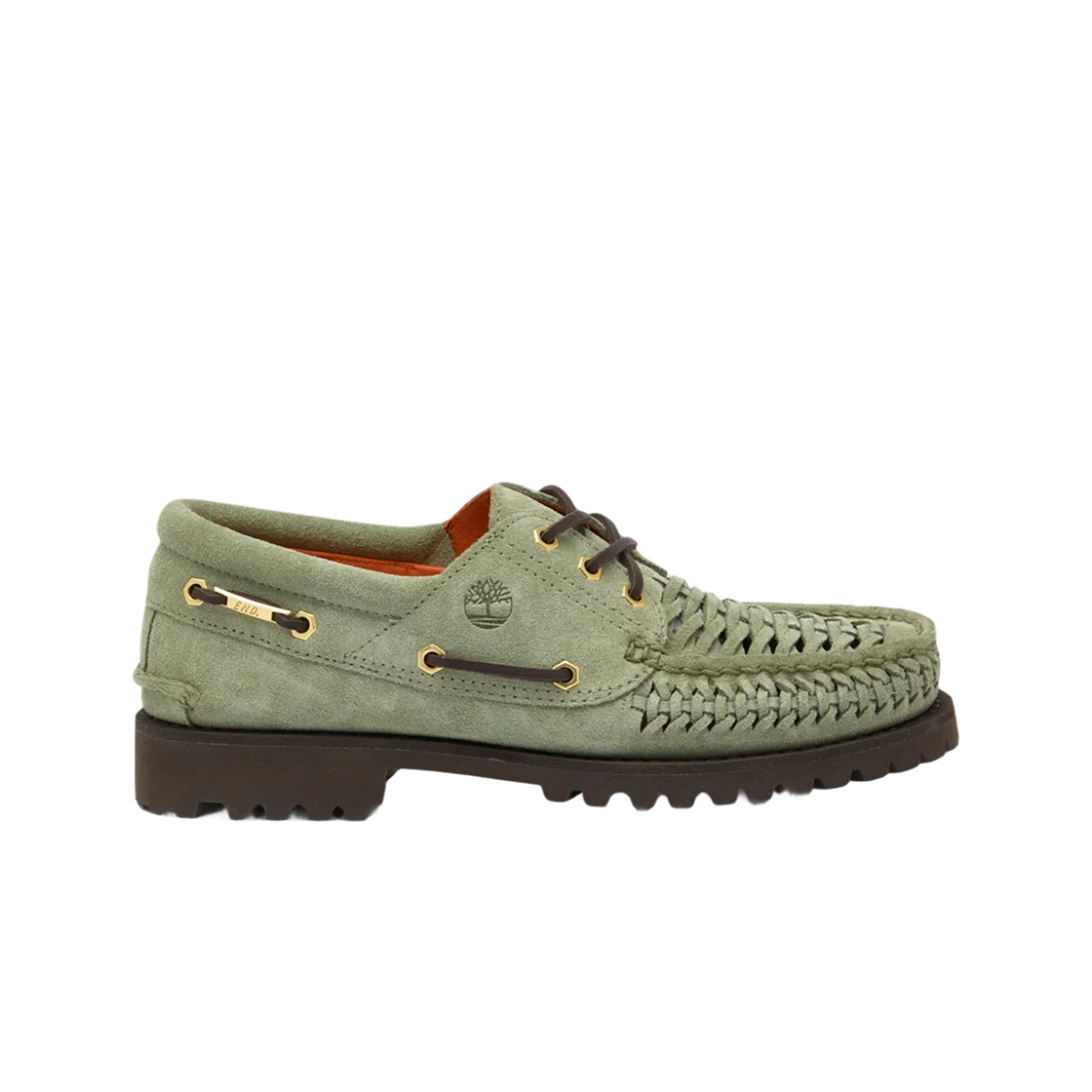 팀버랜드 x 엔드 어센틱 3 아이 보트 슈즈 라이트 그린 스웨이드(Timberland x END. Authentic 3-Eye Boat Shoes Light Green Suede)