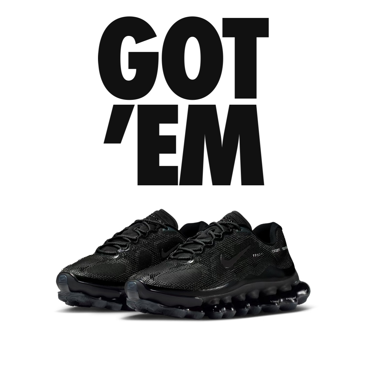 Nike x Fragment Air Liquid Max Black Anthracite 착용 스타일