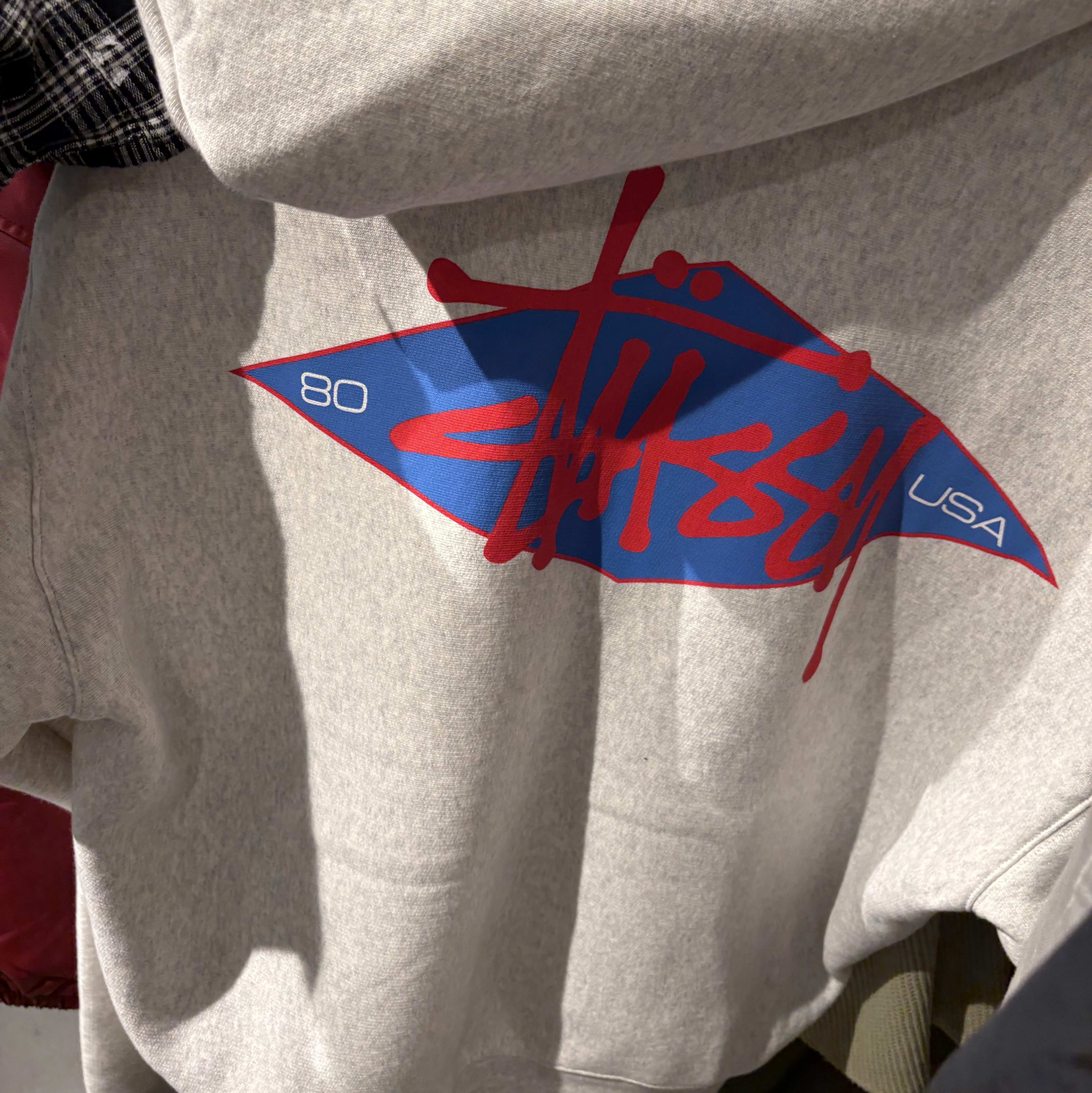 Stussy Basic Diamond Zip Hoodie Ash Heather 착용 스타일
