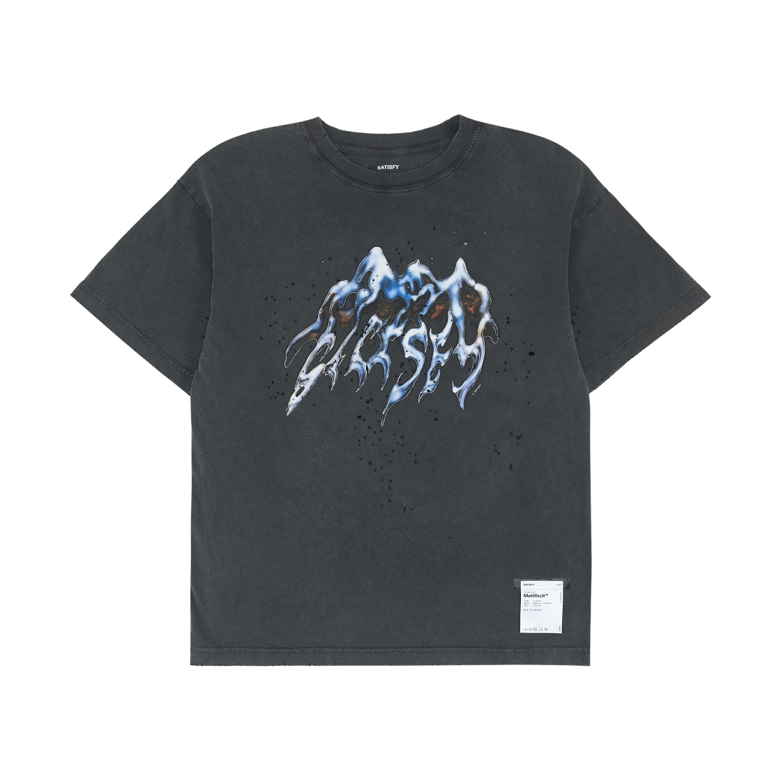 새티스파이 모스테크 티셔츠 에이지드 블랙(Satisfy Mothtech T-Shirt Aged Black)
