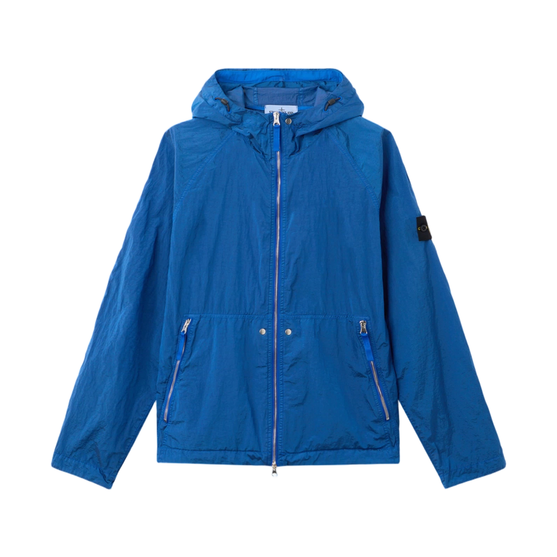 L1S1541001-19S0020-V0022 Stone Island 4100119 Nylon Metal Watro-TC In Econyl Hooded Jacket with Light Water and Wind Resistance Bright Blue - 26SS