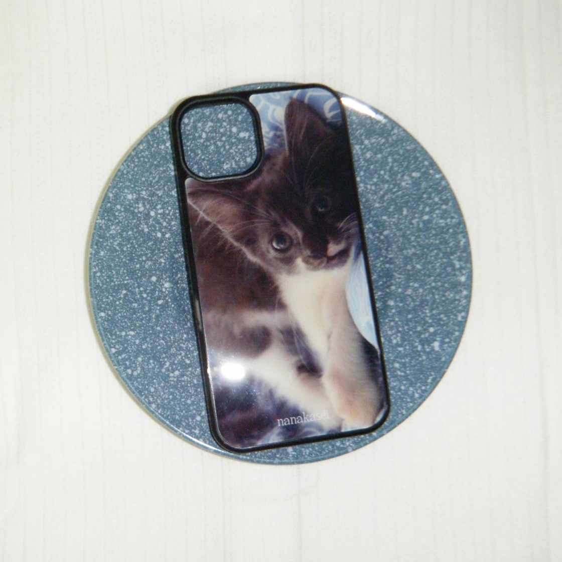 나나카세이 회색 고양이 에폭시 범퍼 케이스(NANAKASEI grey cat epoxy bumper case) - 2