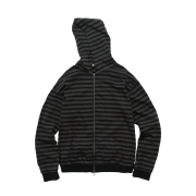 Polyteru Human Index Human Striped Zip Hoodie Black