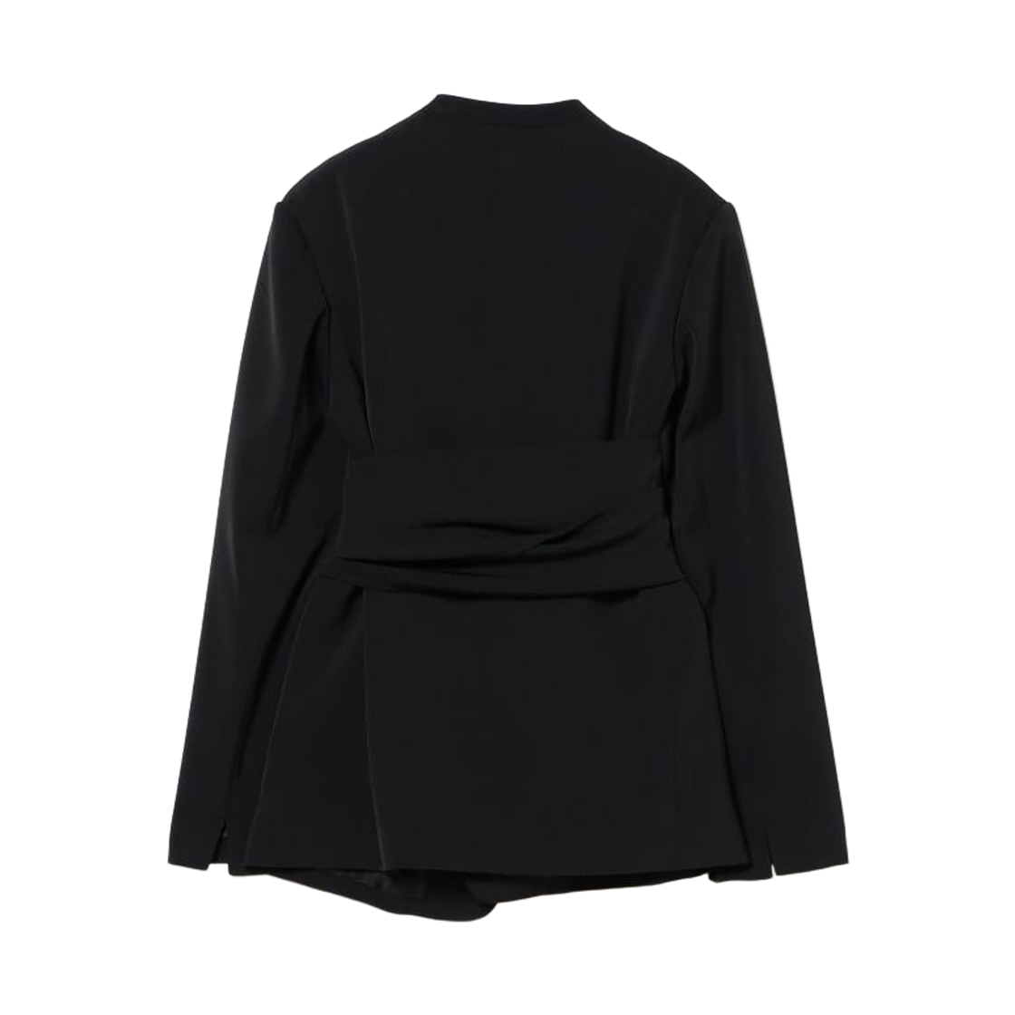 (W) 데미 럭스 빔즈 드라이 칼제 벨티드 자켓 블랙((W) Demi-Luxe Beams Dry Calze Belted Jacket Black) - 2