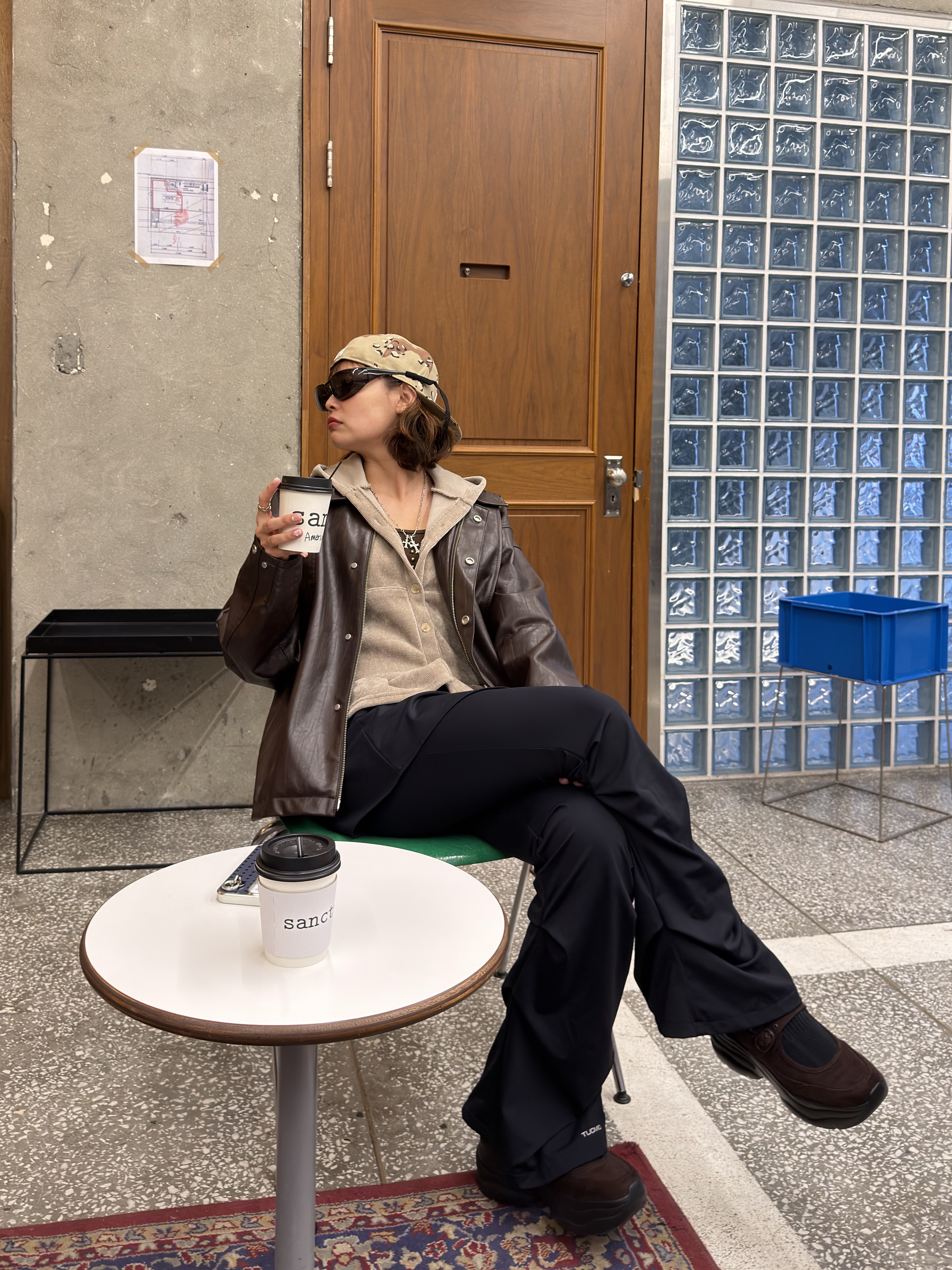 Takashiba Gimune Safety Overglasses Black 착용 스타일 - 8