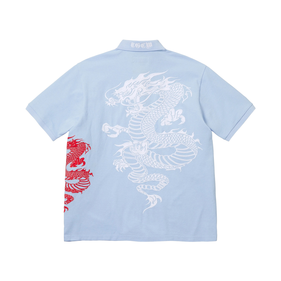 슈프림 x 더 그레이트 차이나 월 드래곤 폴로 라이트 블루 - 26SS(Supreme x The Great China Wall Dragon Polo Light Blue - 26SS) - 2